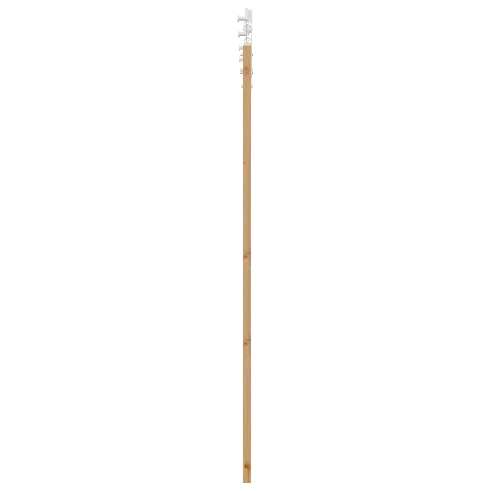 Csúszó ajtó természetes és fehér 61 x 198,5 cm tömör fenyőfa