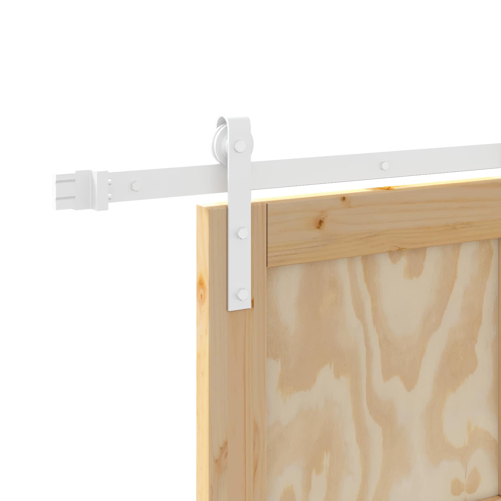 Csúszó ajtó természetes és fehér 73,5 x 211 cm tömör fenyőfa