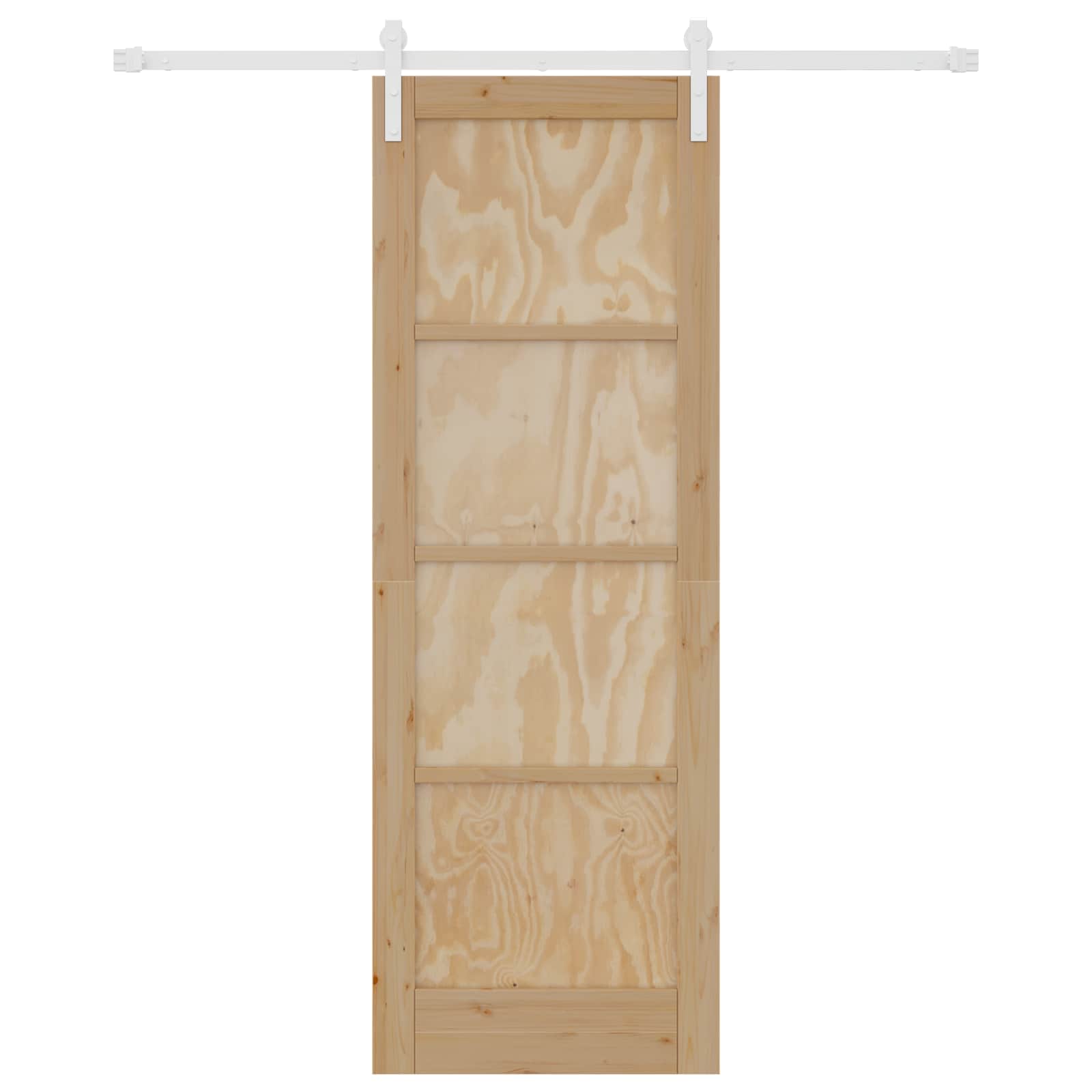 Csúszó ajtó természetes és fehér 73,5 x 211 cm tömör fenyőfa
