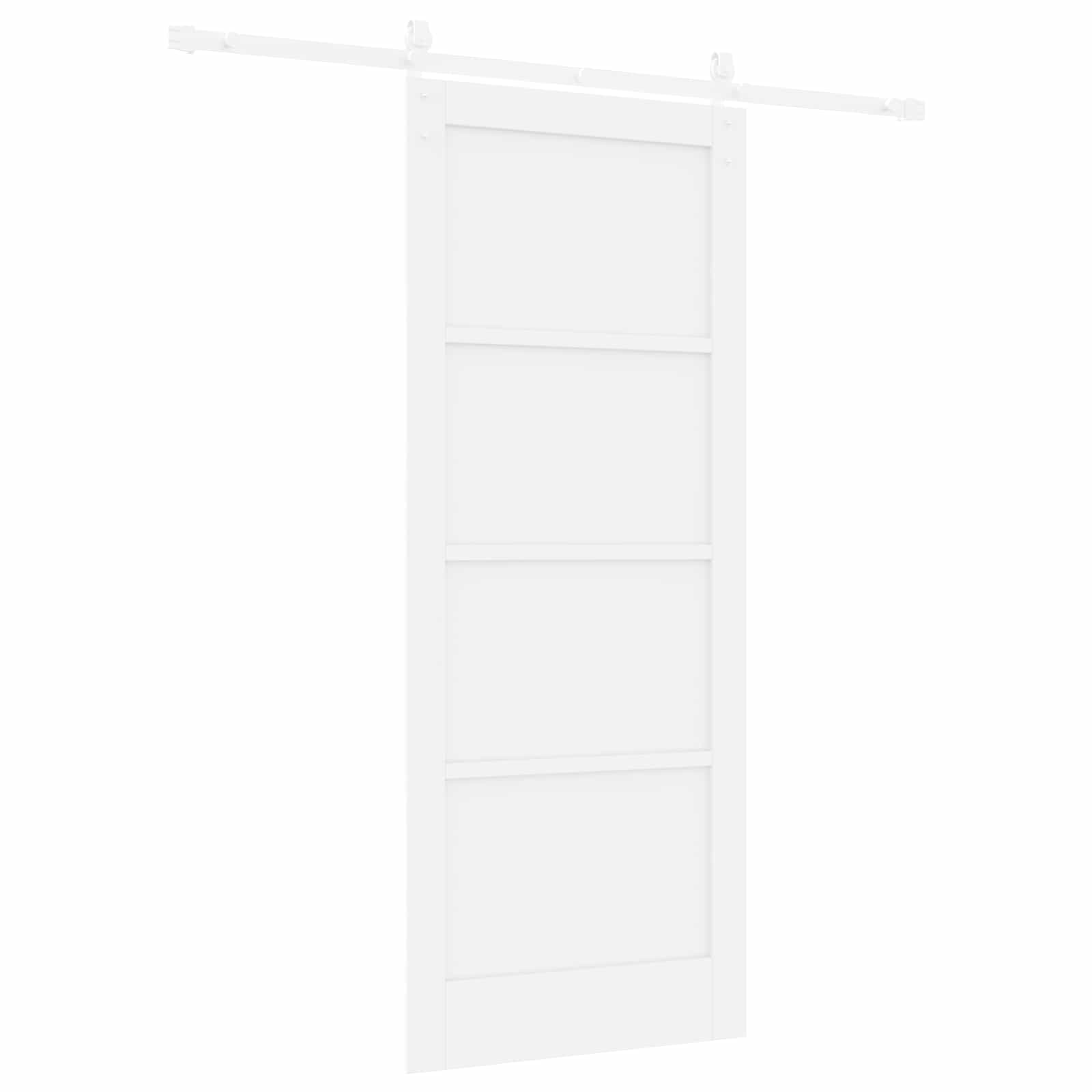 Csúszó ajtó fehér 83 x 202 cm tömör fenyőfa