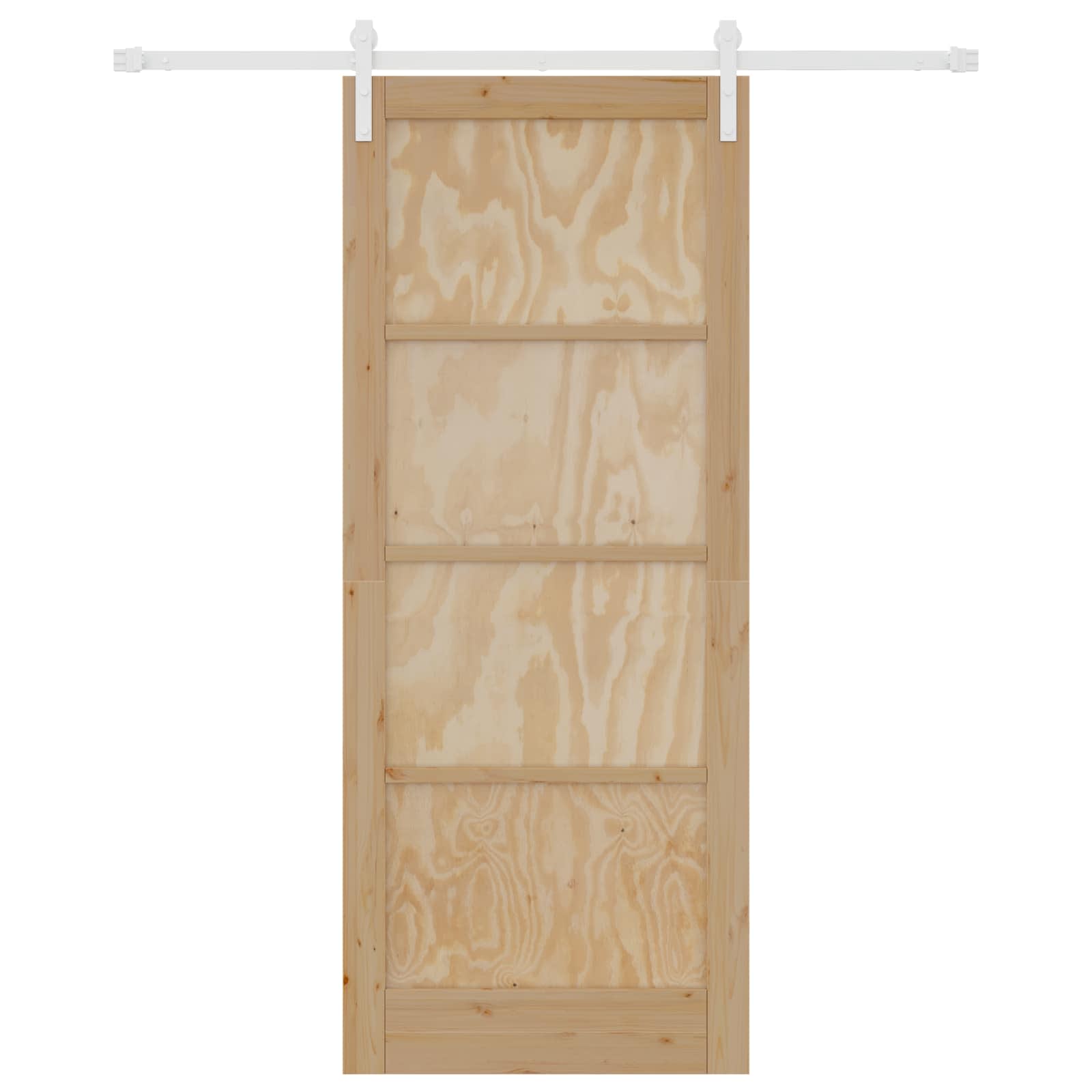 Csúszó ajtó természetes és fehér 86 x 211 cm tömör fenyőfa