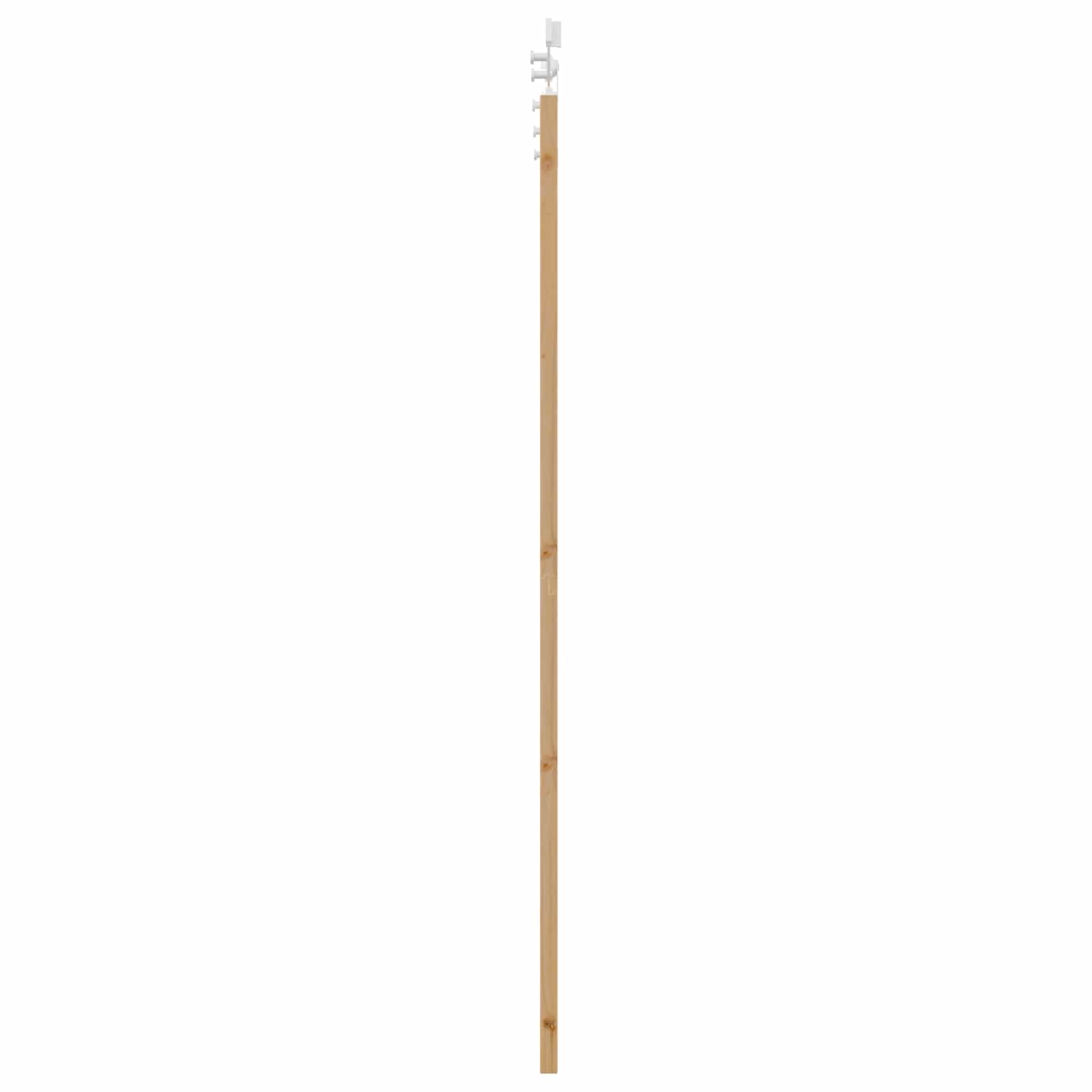 Csúszó ajtó természetes és fehér 73,5 x 211 cm tömör fenyőfa
