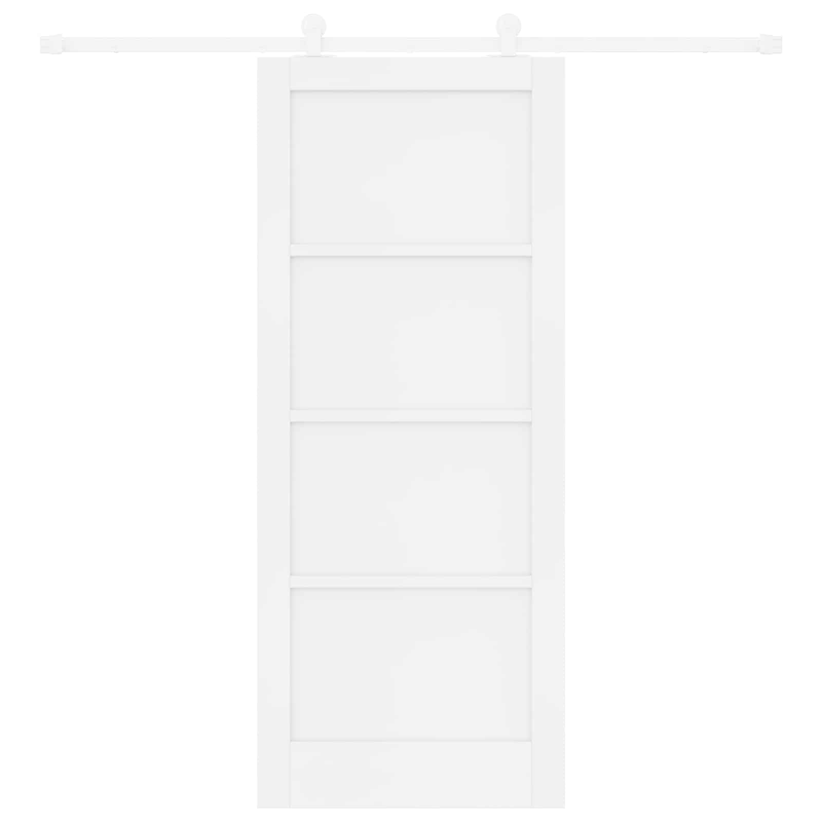 Csúszó ajtó fehér 83 x 202 cm tömör fenyőfa