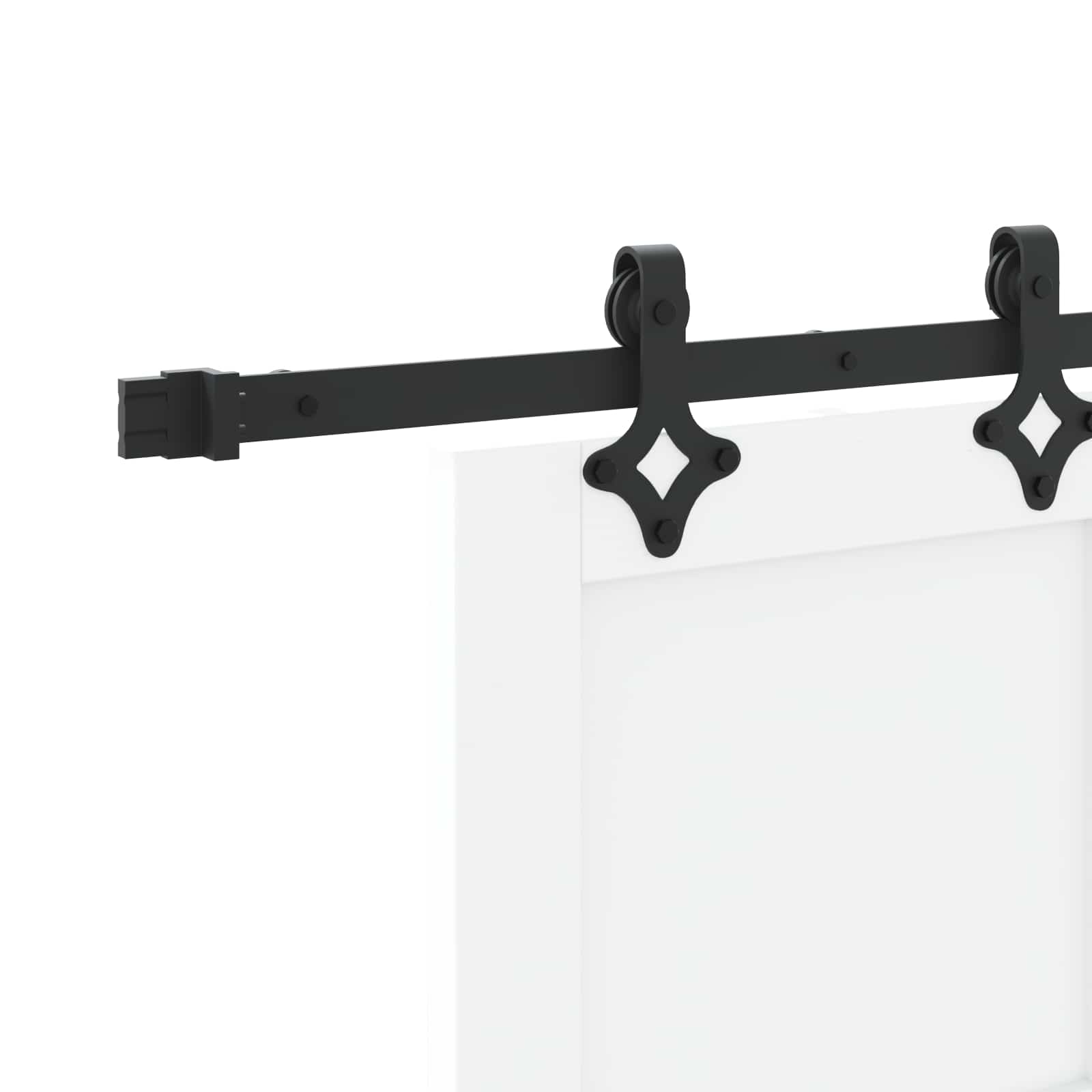 Csúszó ajtó fehér és fekete 83 x 202 cm tömör fenyőfa