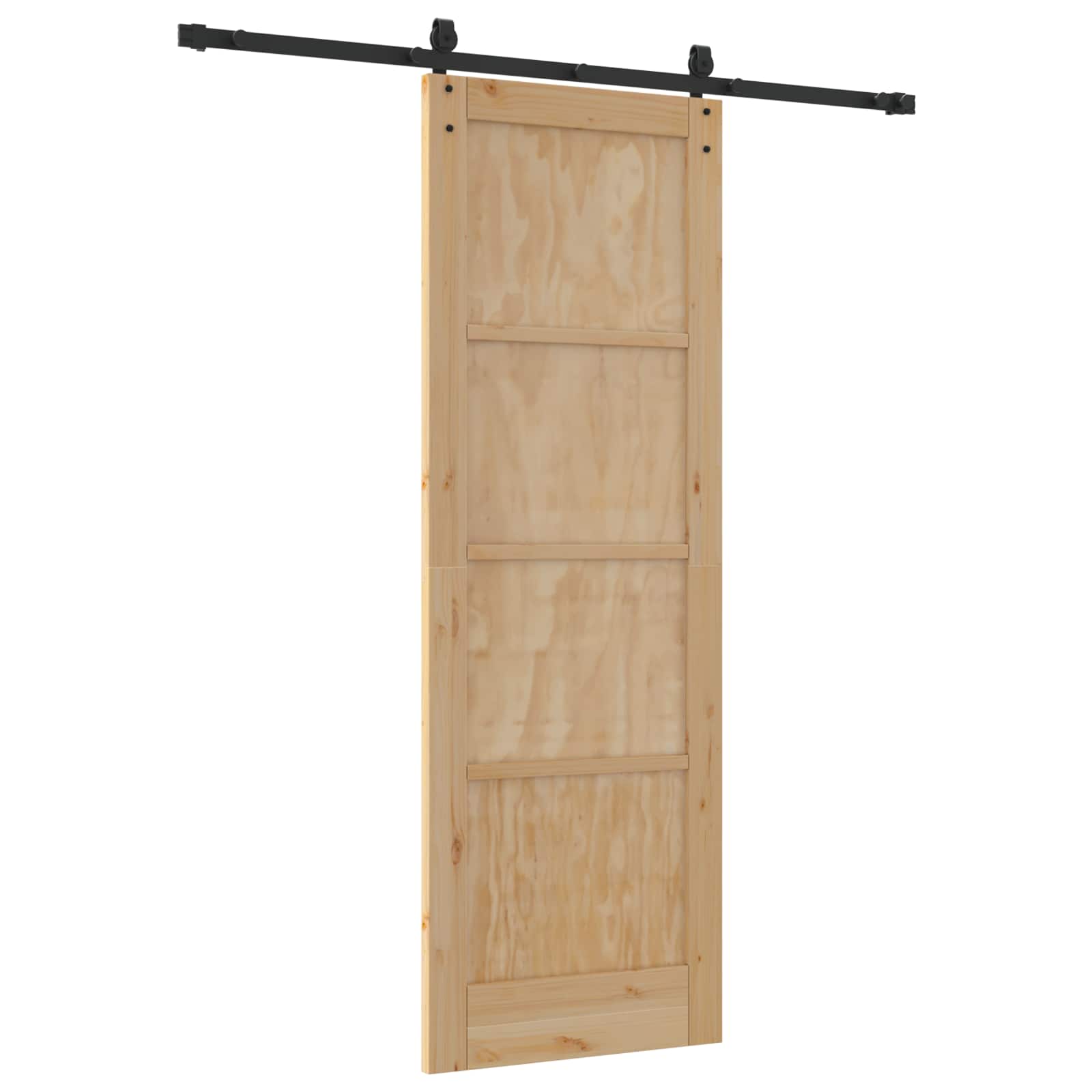 Csúszó ajtó orkdal természetes és fekete 73,5 x 211 cm