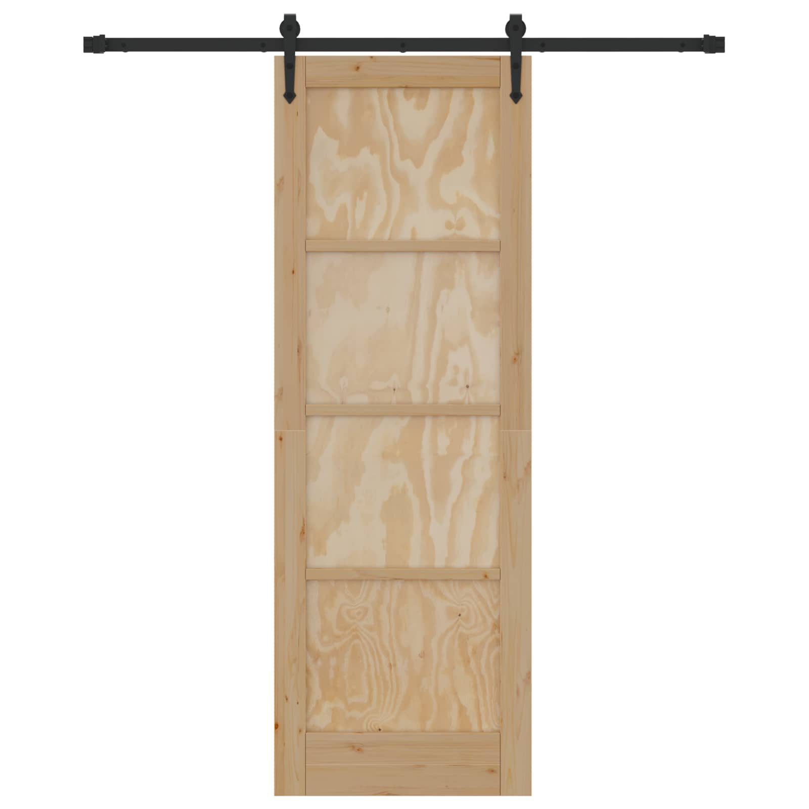 Csúszó ajtó orkdal természetes és fekete 73,5 x 211 cm