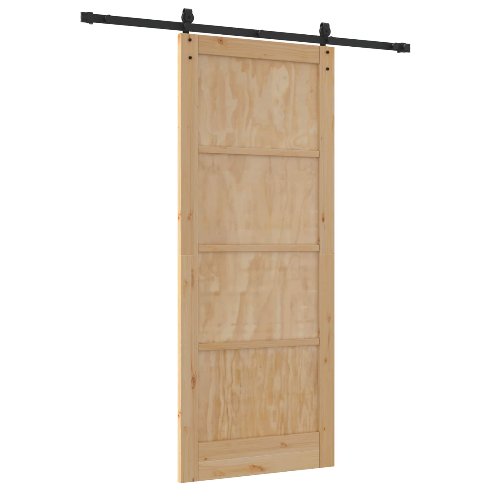 Csúszó ajtó orkdal természetes és fekete 86 x 211 cm