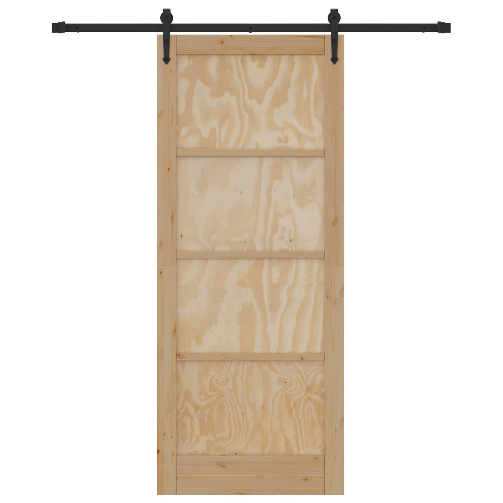 Csúszó ajtó orkdal természetes és fekete 86 x 211 cm