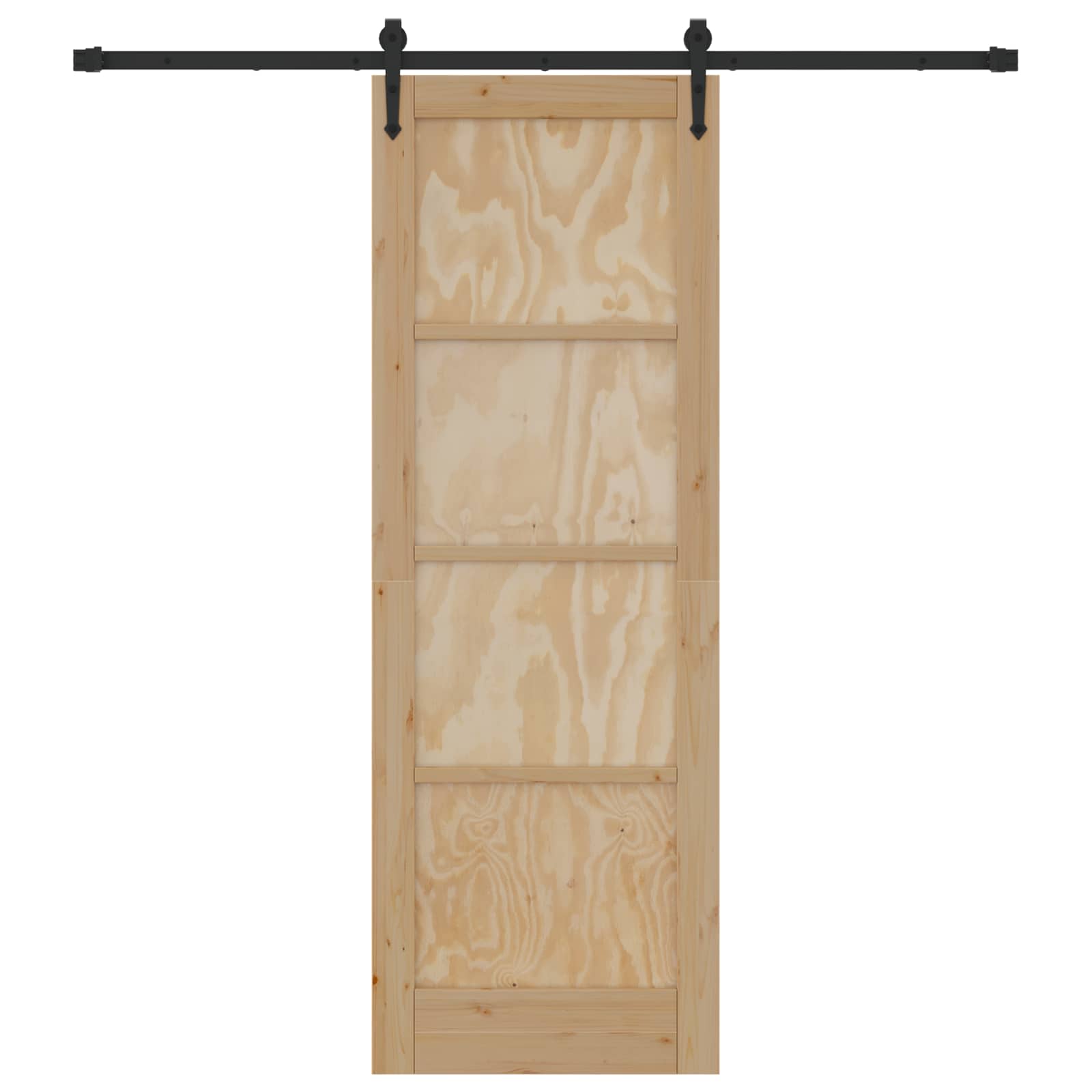 Csúszó ajtó orkdal természetes és fekete 73,5 x 211 cm