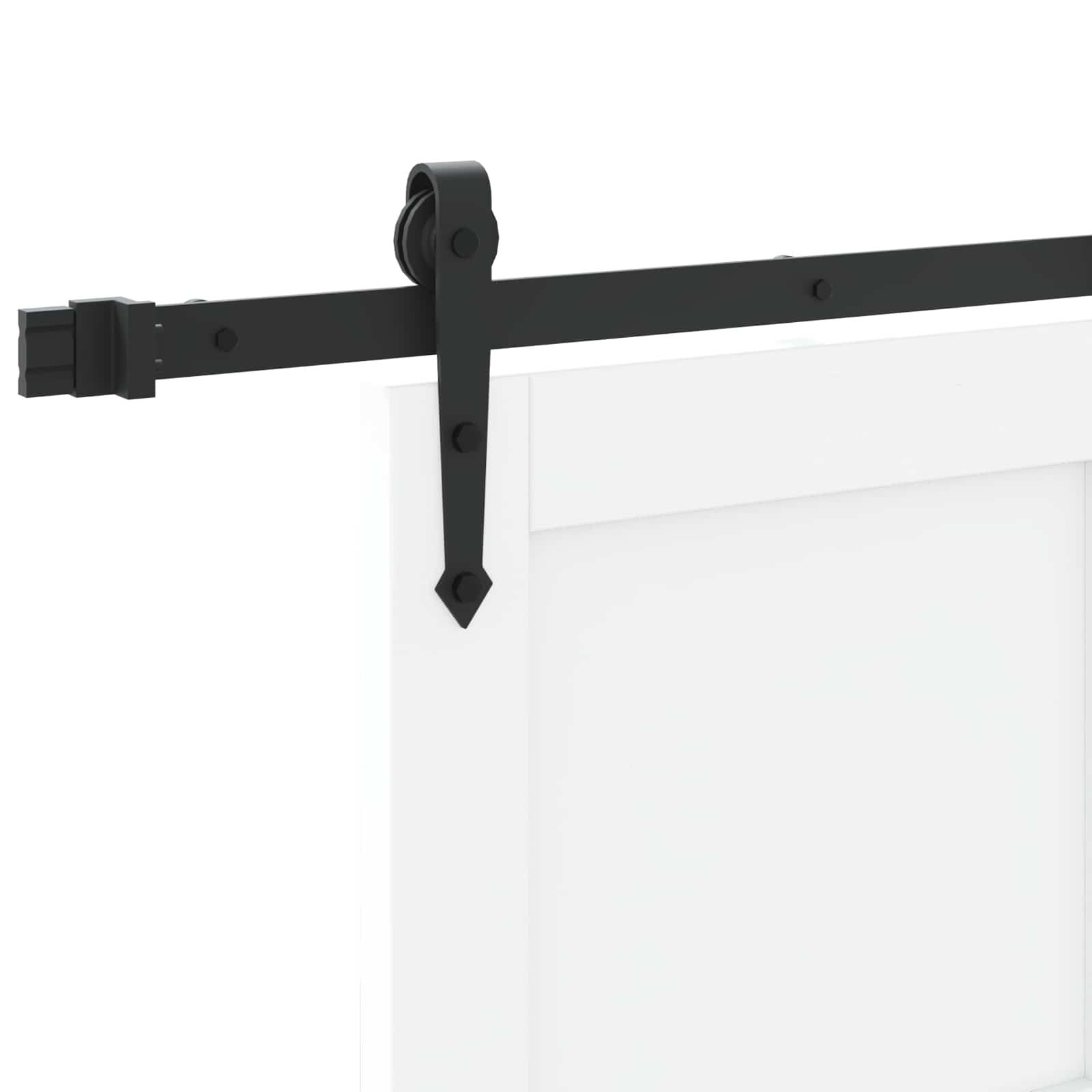 Csúszó ajtó orkdal fehér és fekete 83 x 202 cm tömör fenyőfa