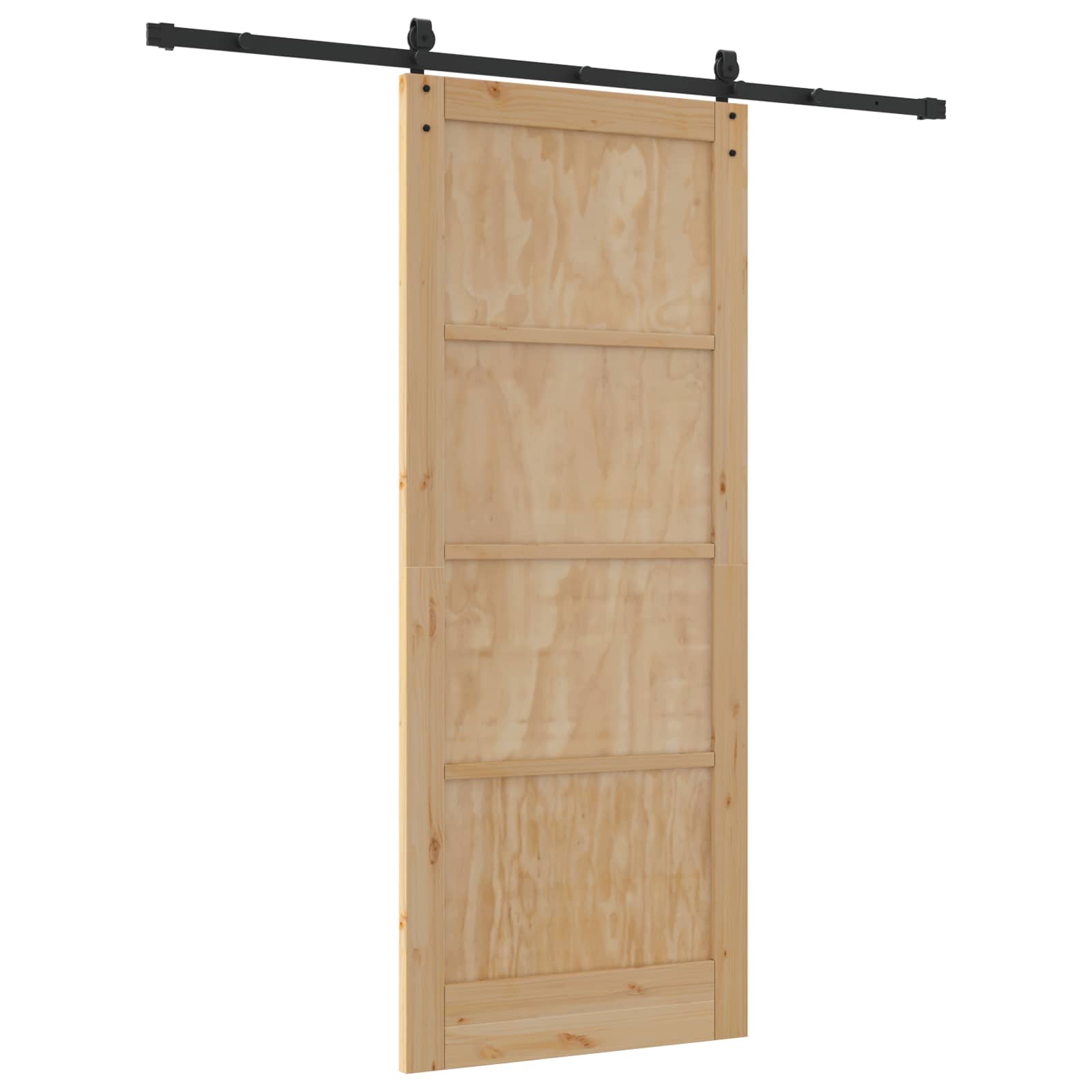 Csúszó ajtó orkdal természetes és fekete 86 x 211 cm