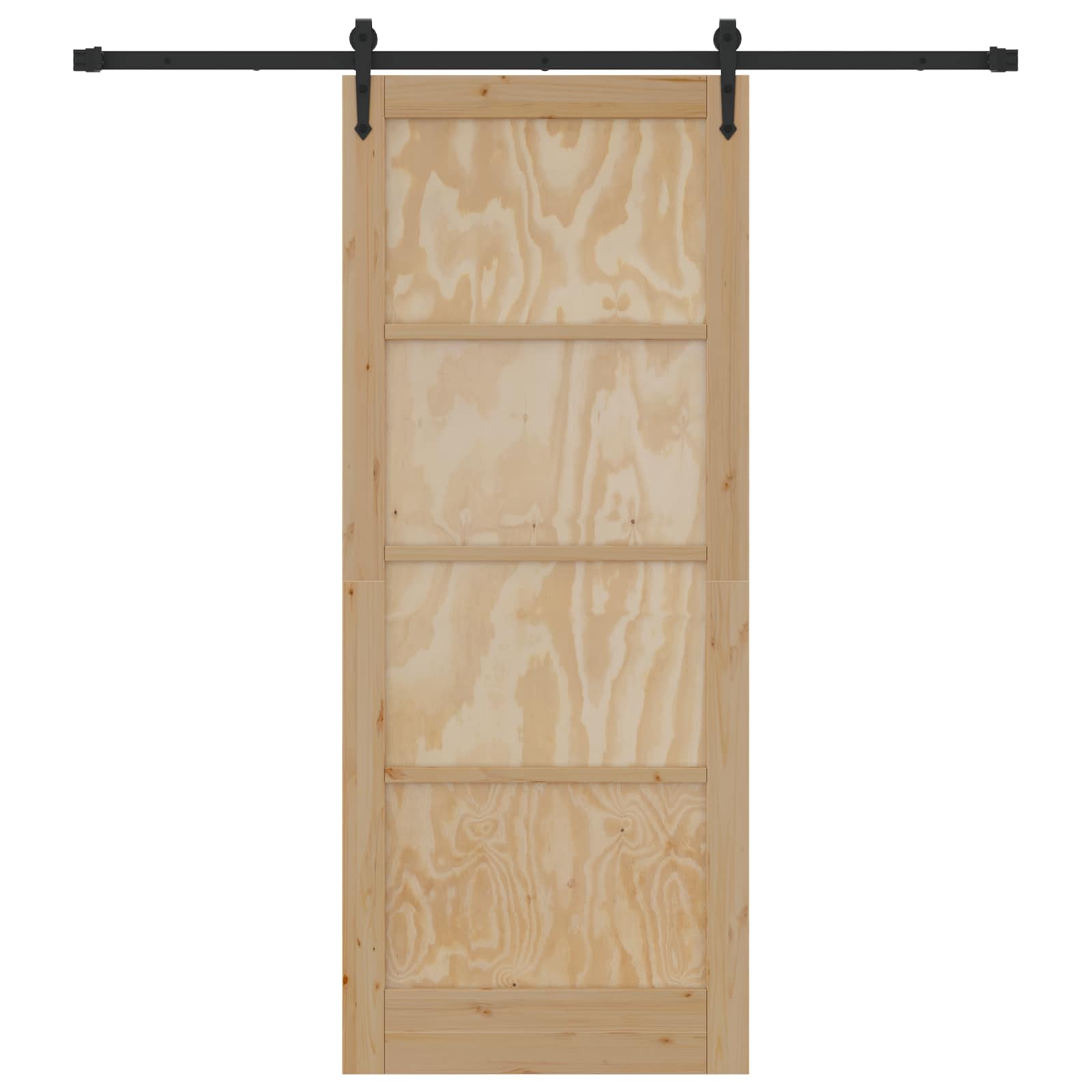 Csúszó ajtó orkdal természetes és fekete 86 x 211 cm