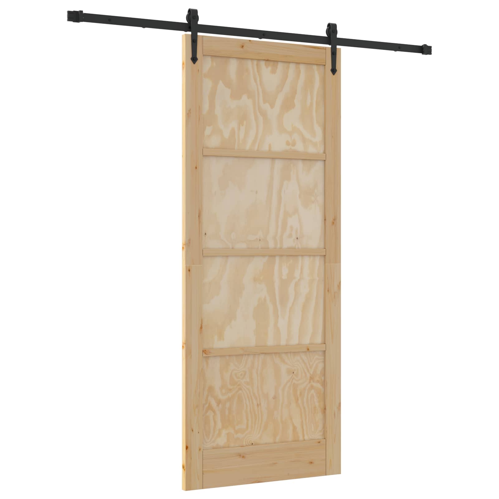 Csúszó ajtó orkdal természetes és fekete 86 x 211 cm