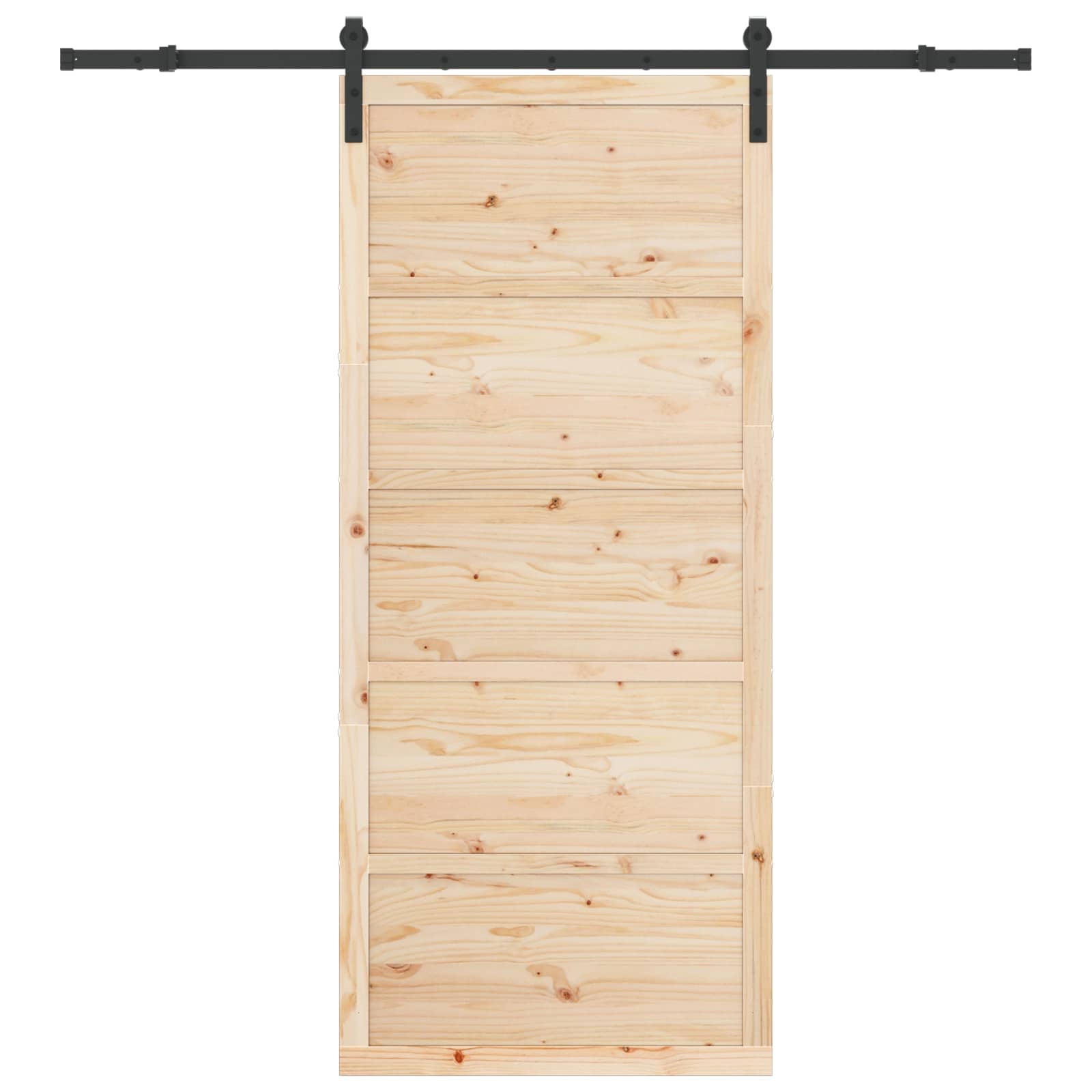 Csúszó ajtó természetes 90 x 208 cm tömör fenyőfa
