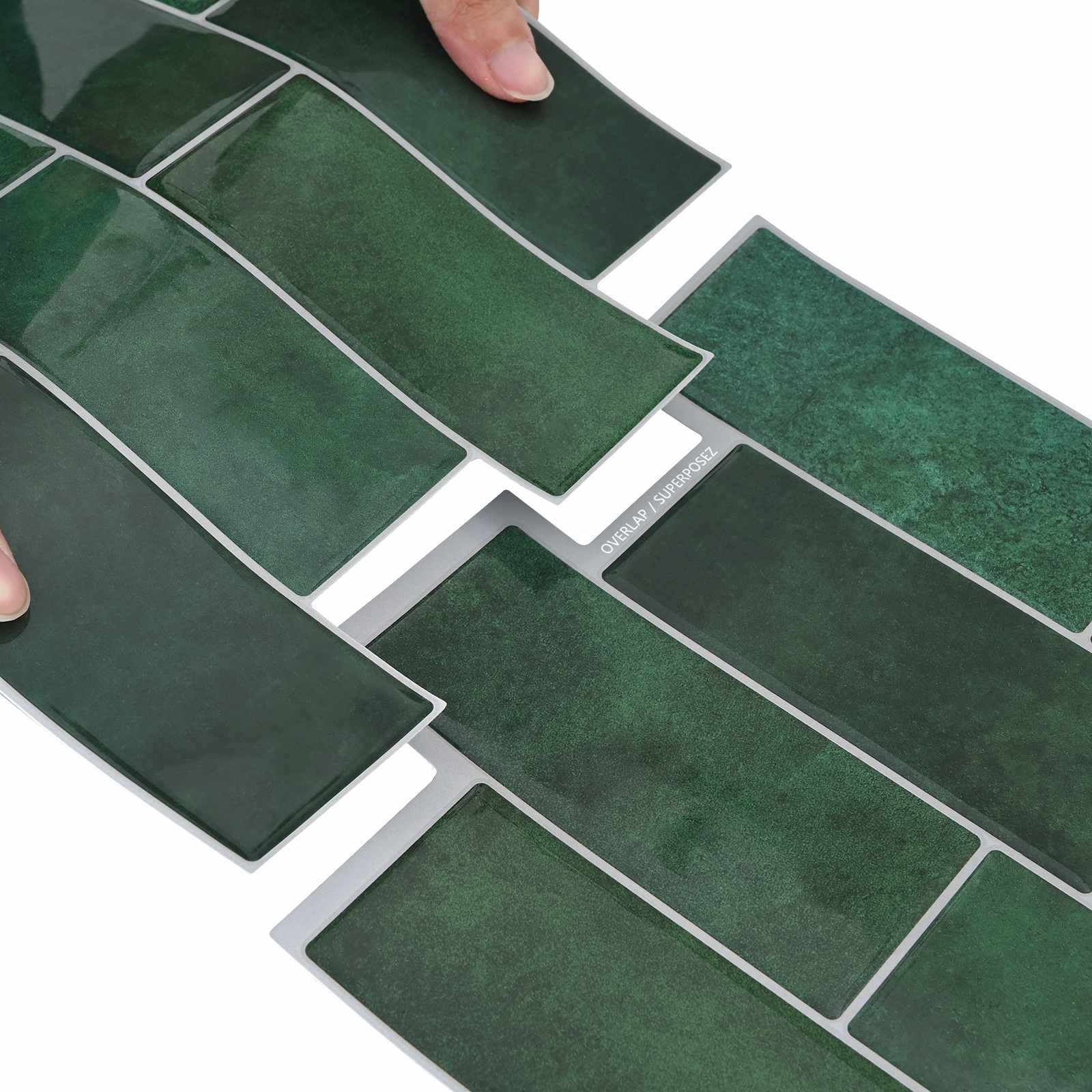Metrócsempe 10 pcs sötétzöld 29 x 21 cm poliuretán és pet