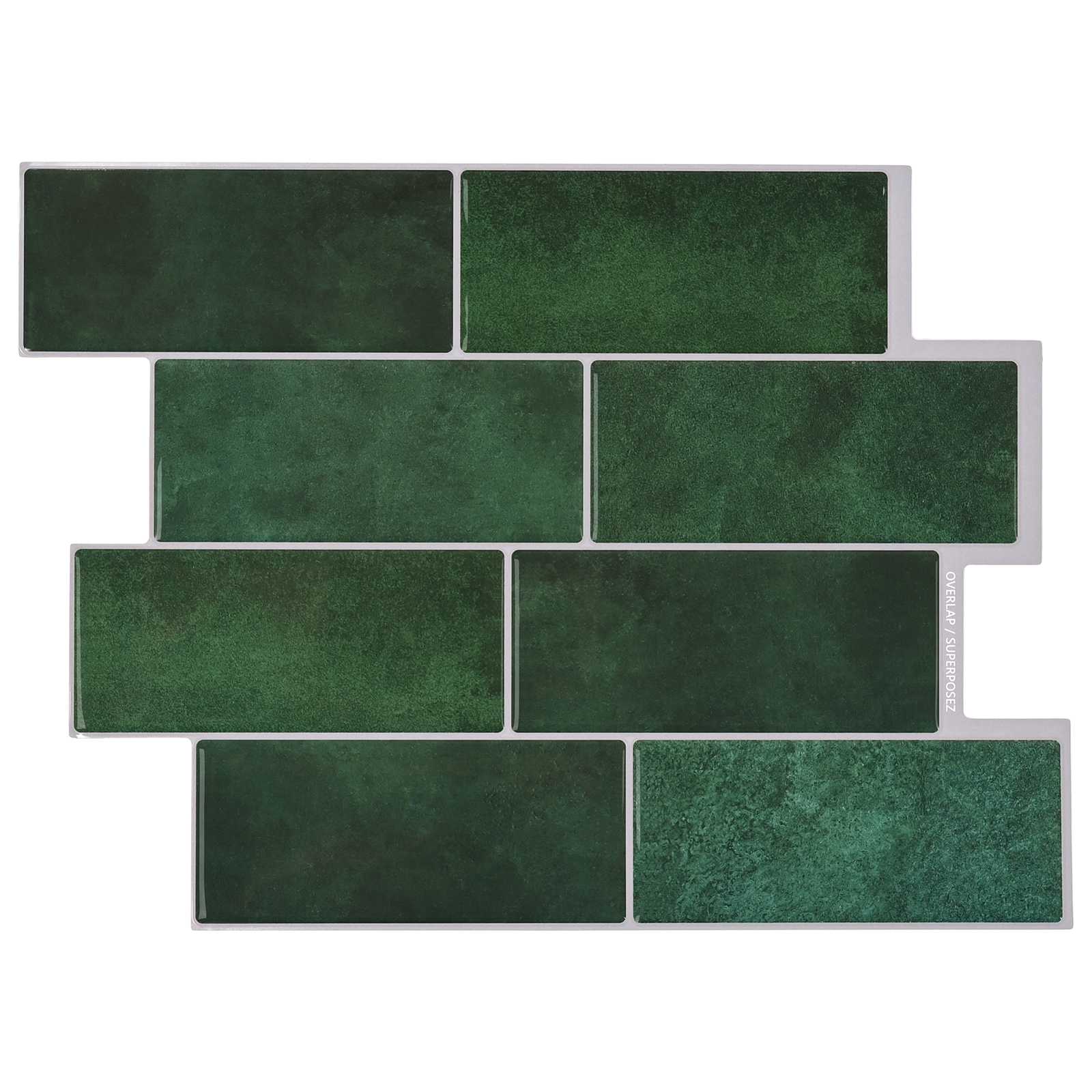 Metrócsempe 10 pcs sötétzöld 29 x 21 cm poliuretán és pet