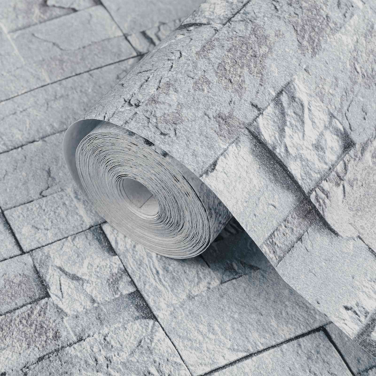 3d kő tapéta világosszürke 10 x 0,53 m nem szőtt szövet