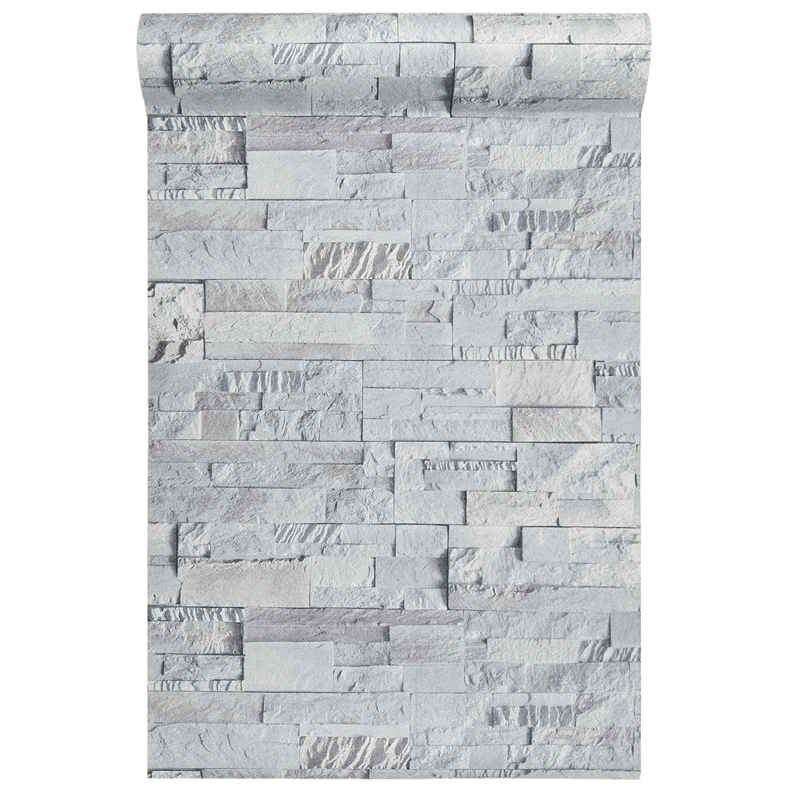 3d kő tapéta világosszürke 10 x 0,53 m nem szőtt szövet