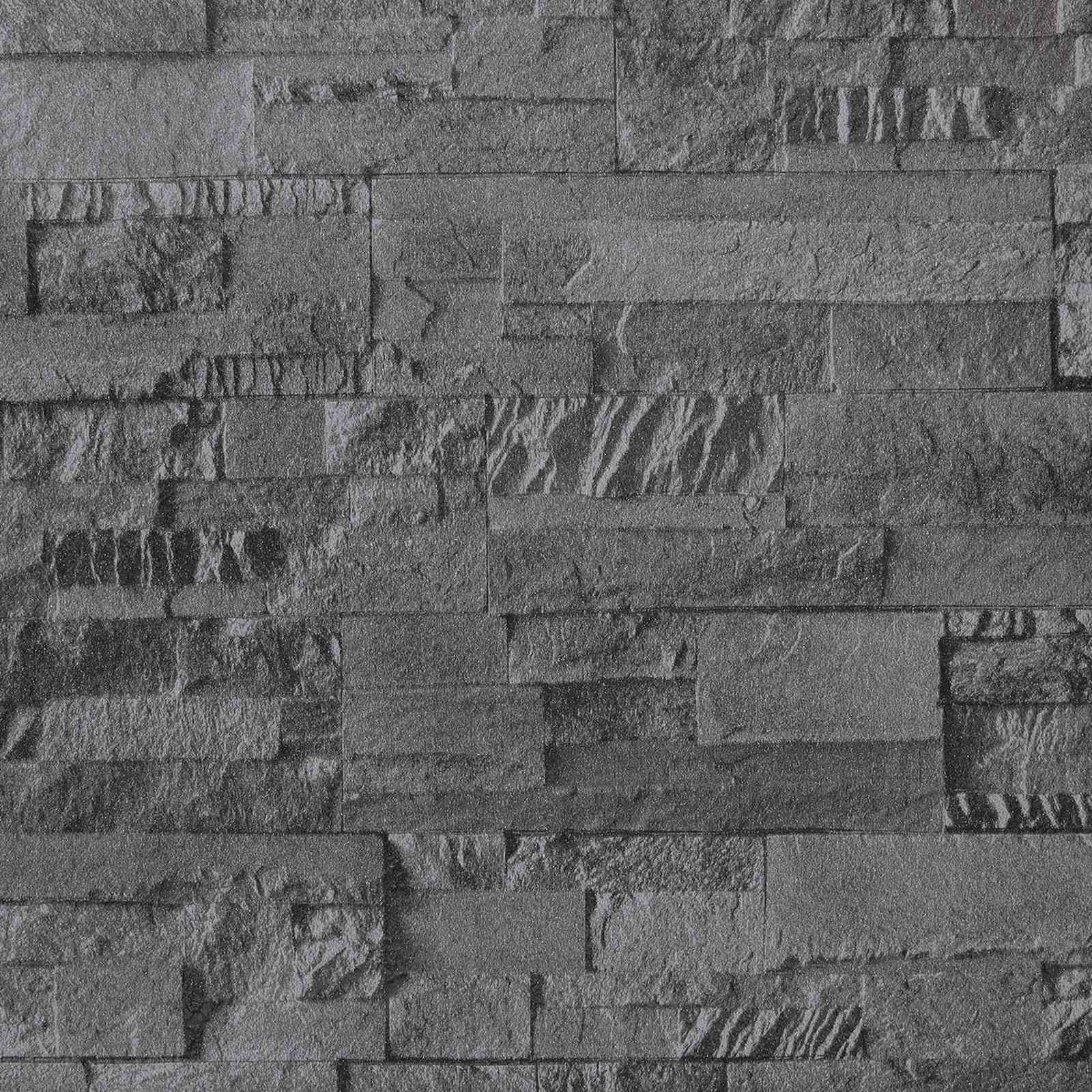 3d kő tapéta fekete 10 x 0,53 m nem szőtt szövet