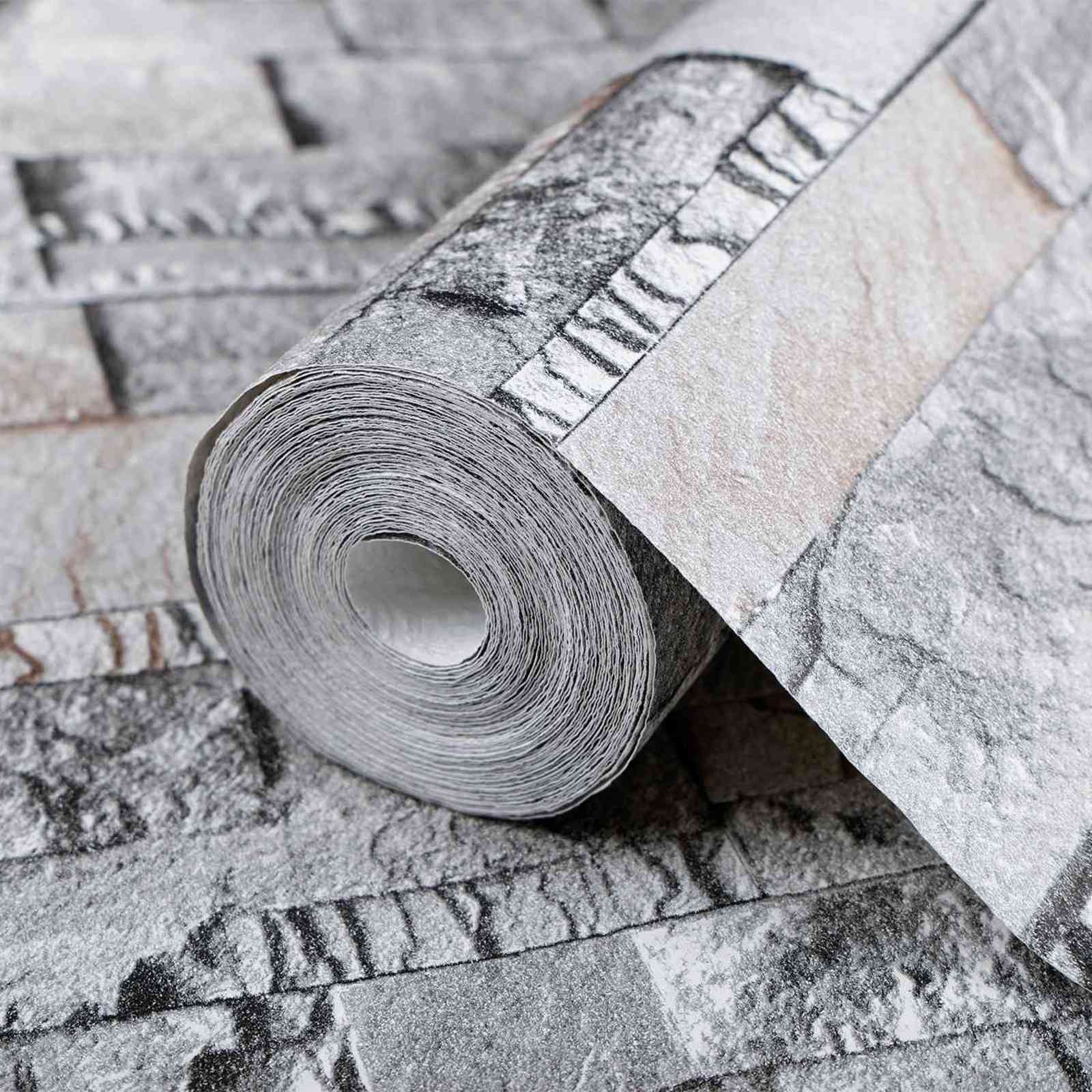3d kő tapéta szürke 10 x 0,53 m nem szőtt szövet
