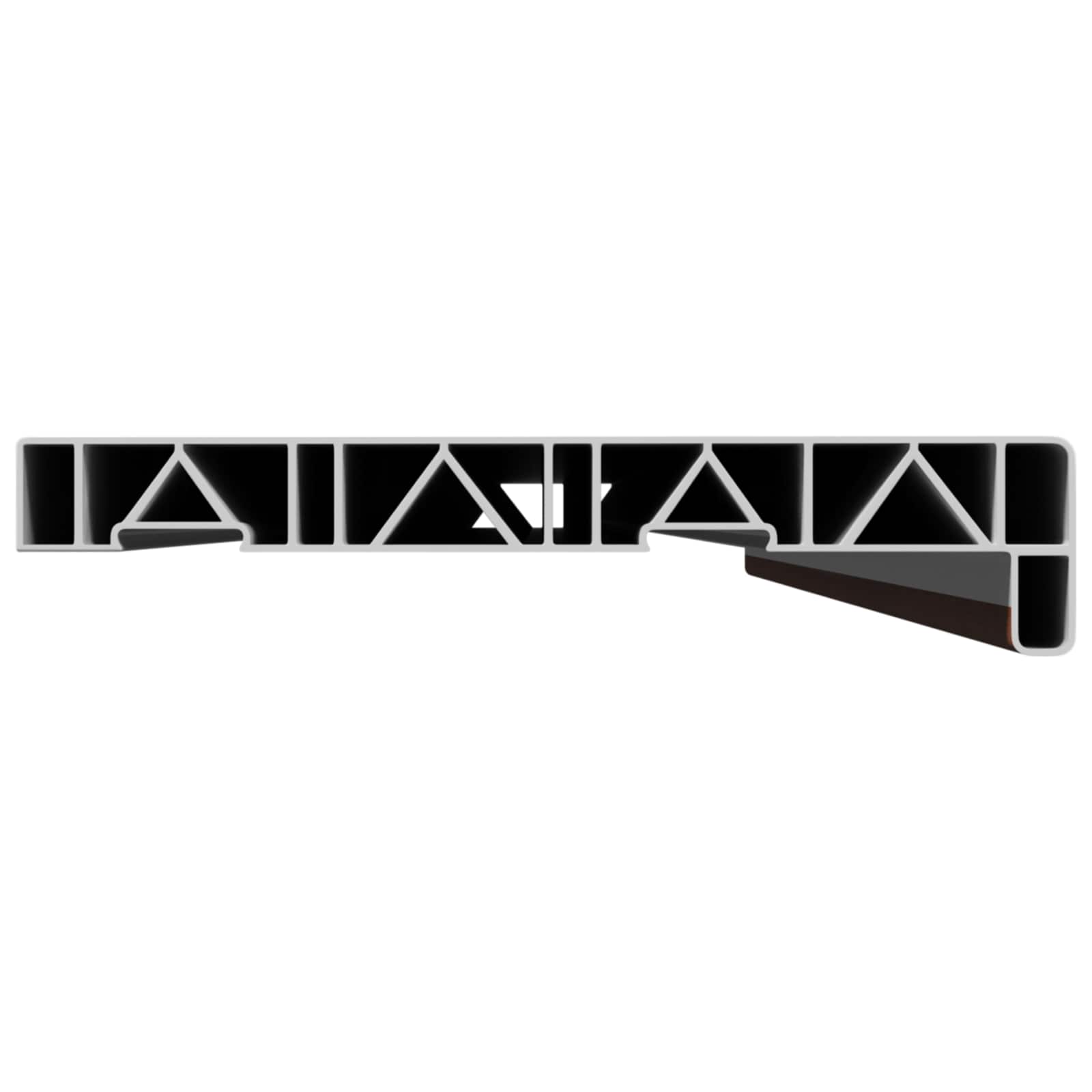 Ablakpárkány barna fa 160 x 25 x 4,5 cm pvc