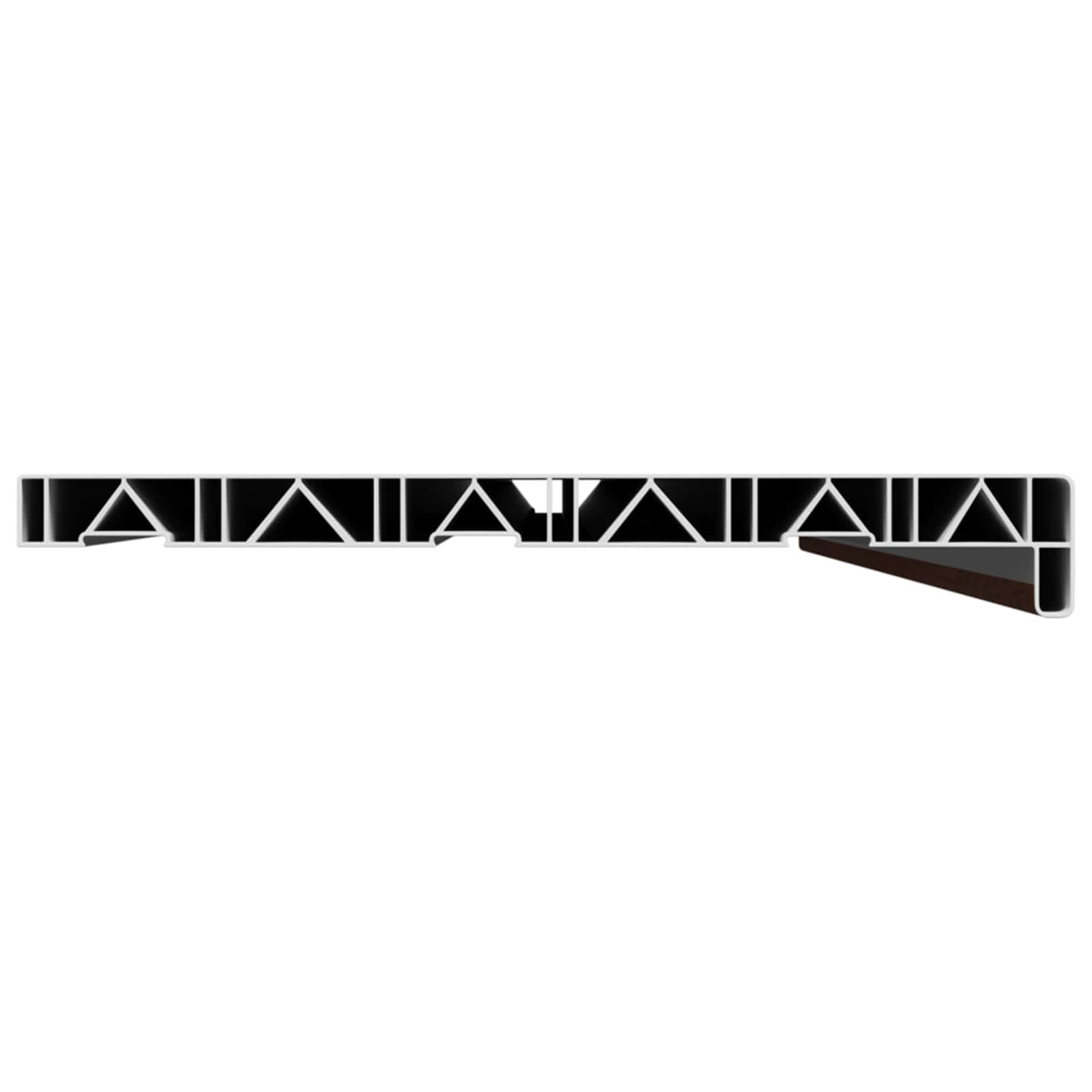 Ablakpárkány barna fa 140 x 35 x 4,5 cm pvc