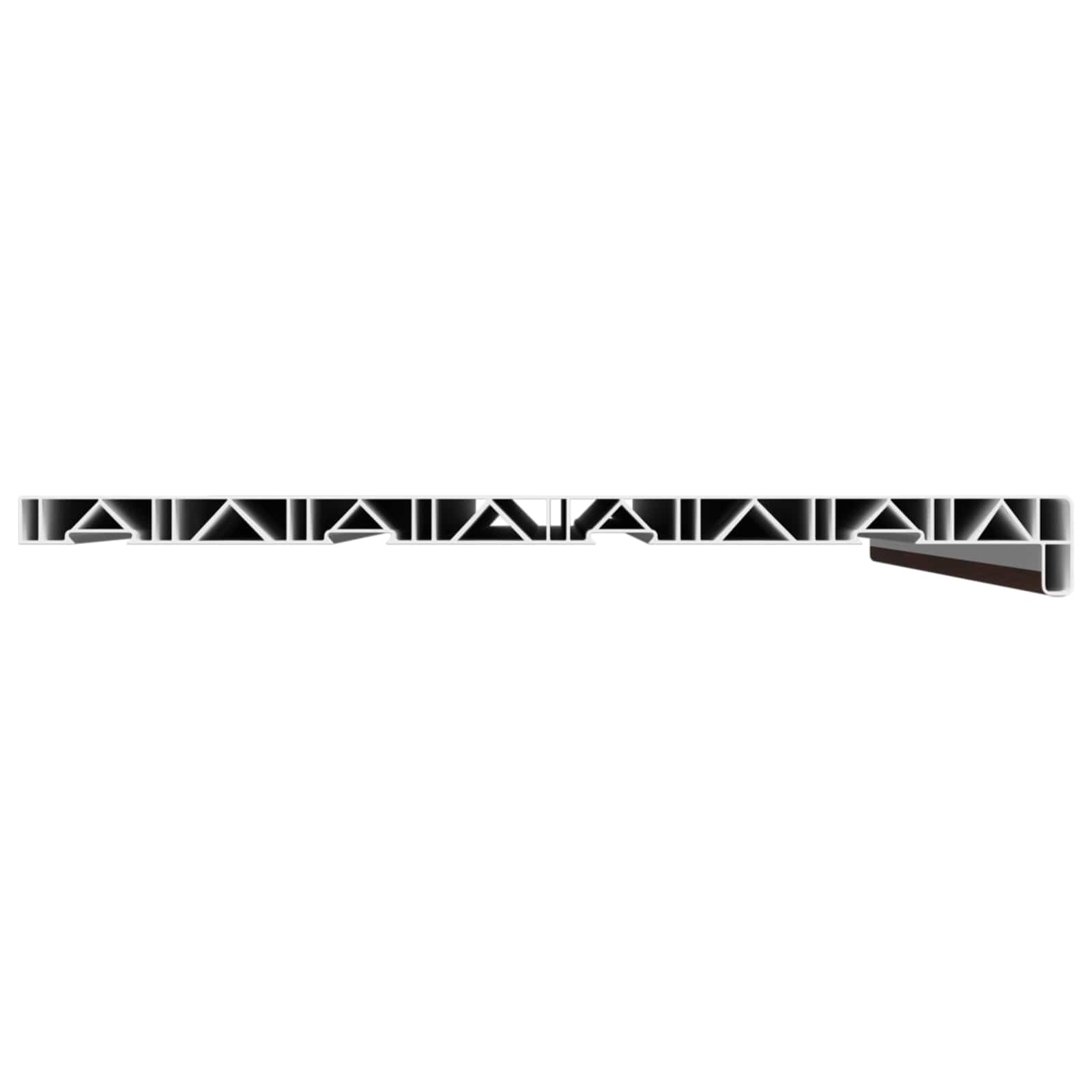Ablakpárkány barna fa 60 x 40 x 4,5 cm pvc