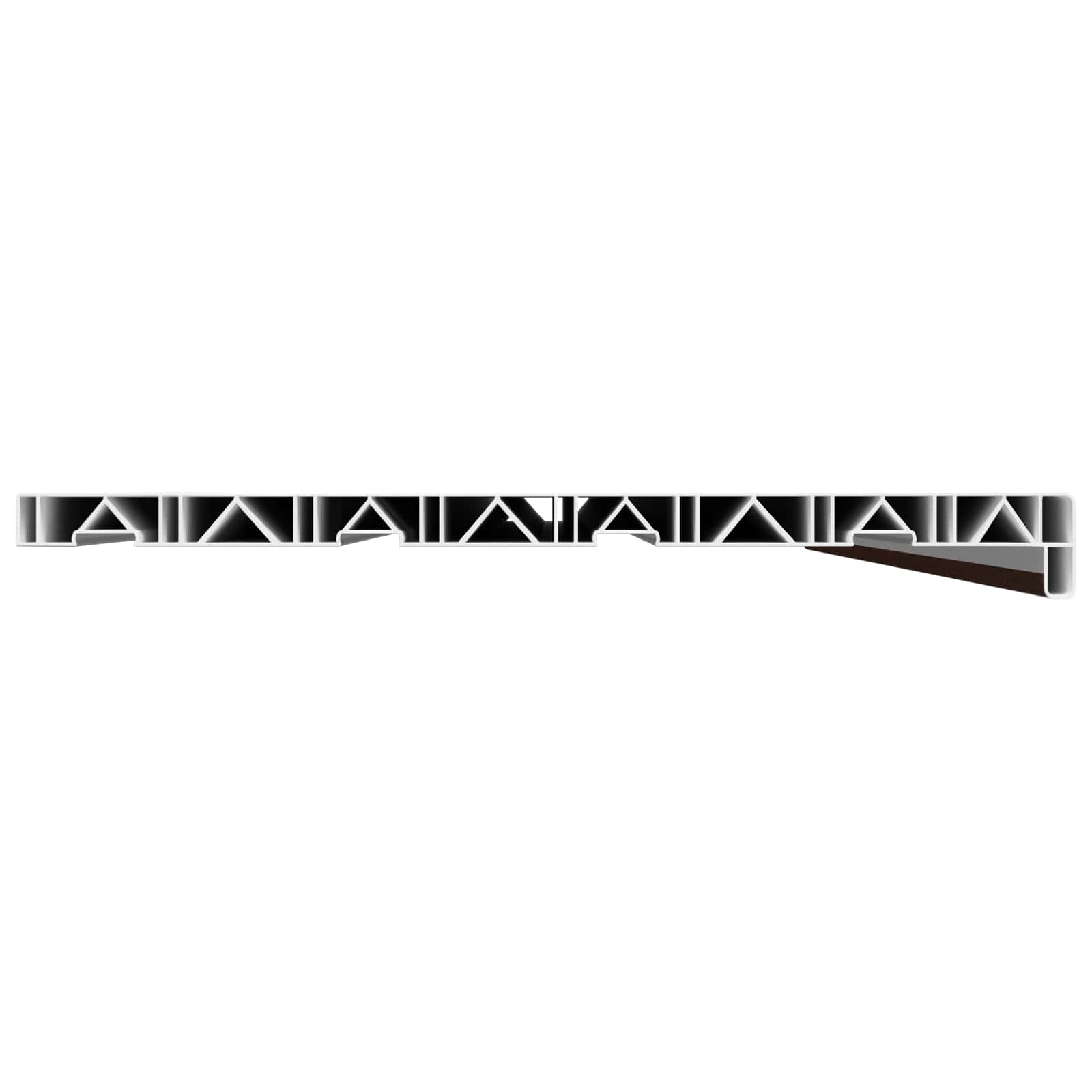 Ablakpárkány barna fa 140 x 45 x 4,5 cm pvc