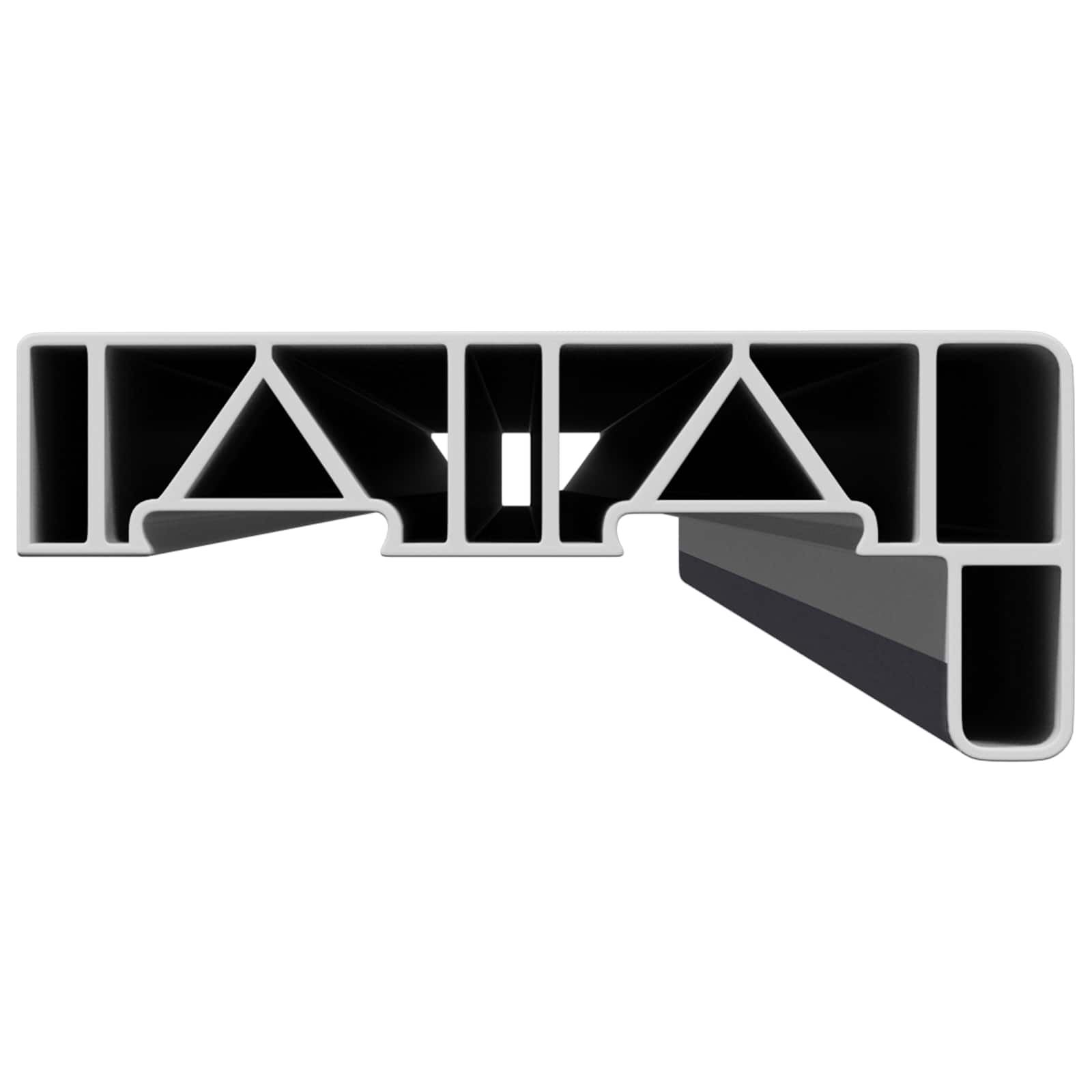 Ablakpárkány antracit fa erezettel 120 x 15 x 4,5 cm pvc