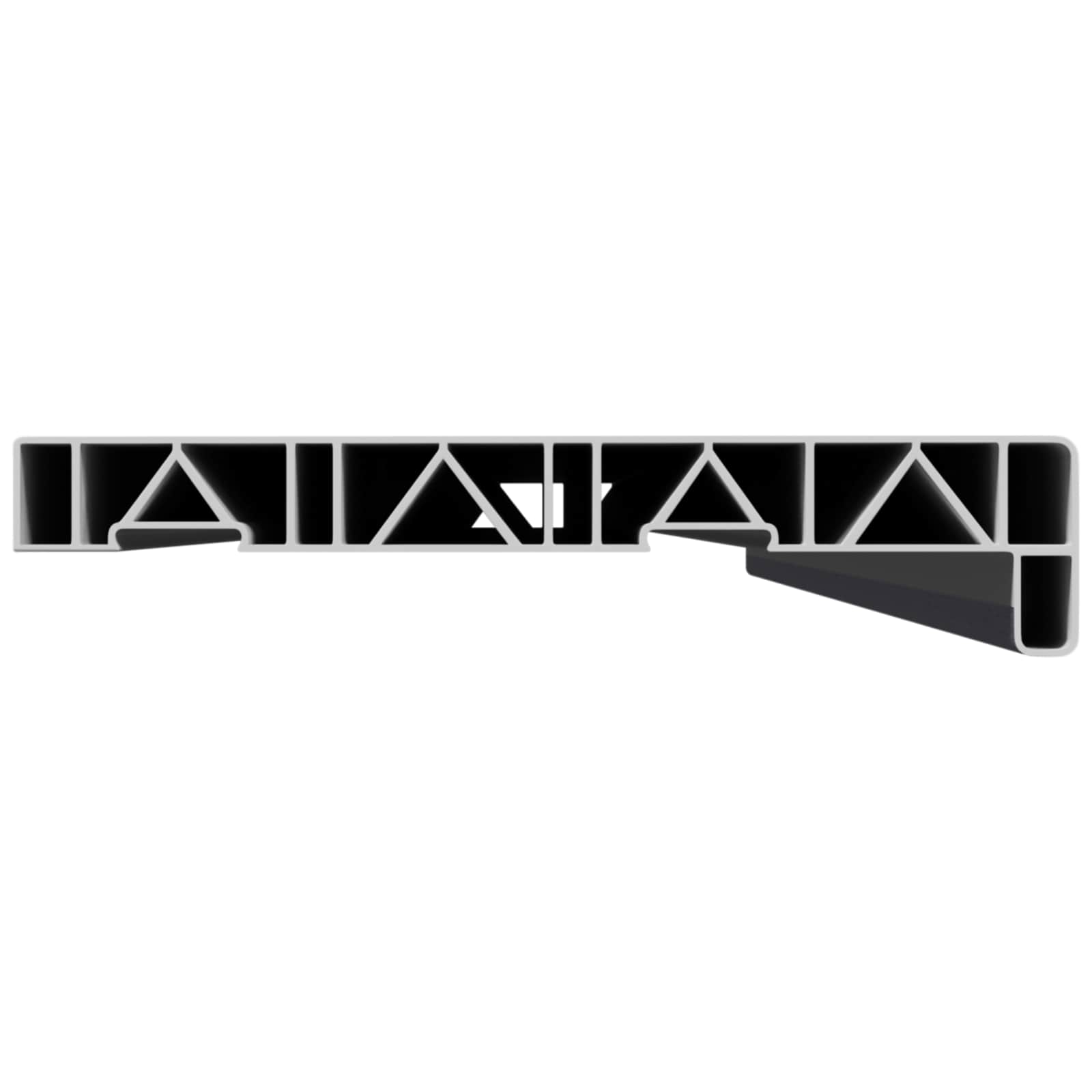 Ablakpárkány antracit fa erezettel 120 x 25 x 4,5 cm pvc