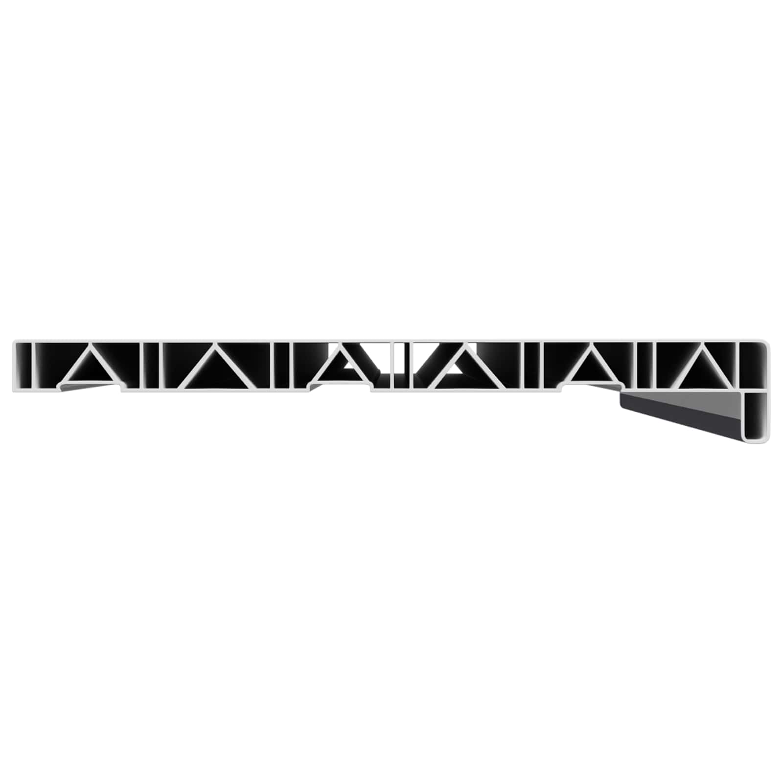 Ablakpárkány antracit fa erezettel 100 x 35 x 4,5 cm pvc