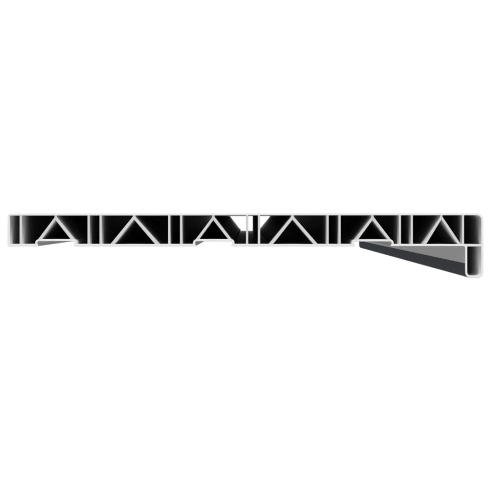 Ablakpárkány antracit fa erezettel 140 x 35 x 4,5 cm pvc