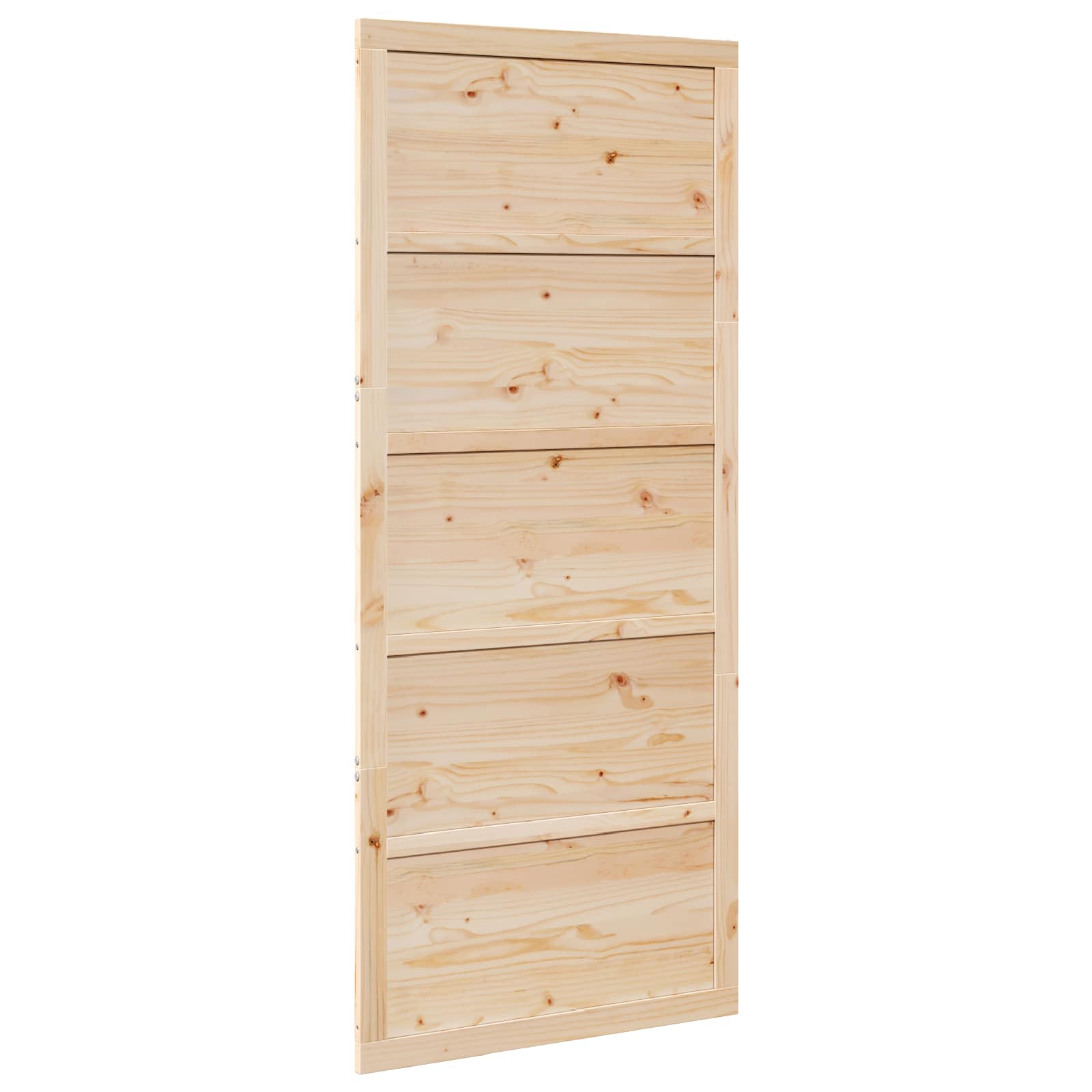 Istállóajtó természetes 90 x 2,5 x 208 cm tömör fenyőfa