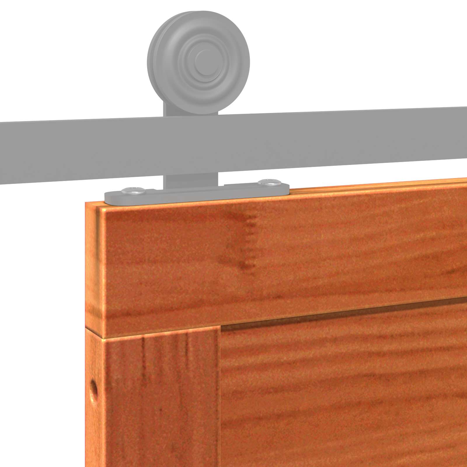 Istállóajtó viaszbarna 80 x 2,5 x 208 cm tömör fenyőfa