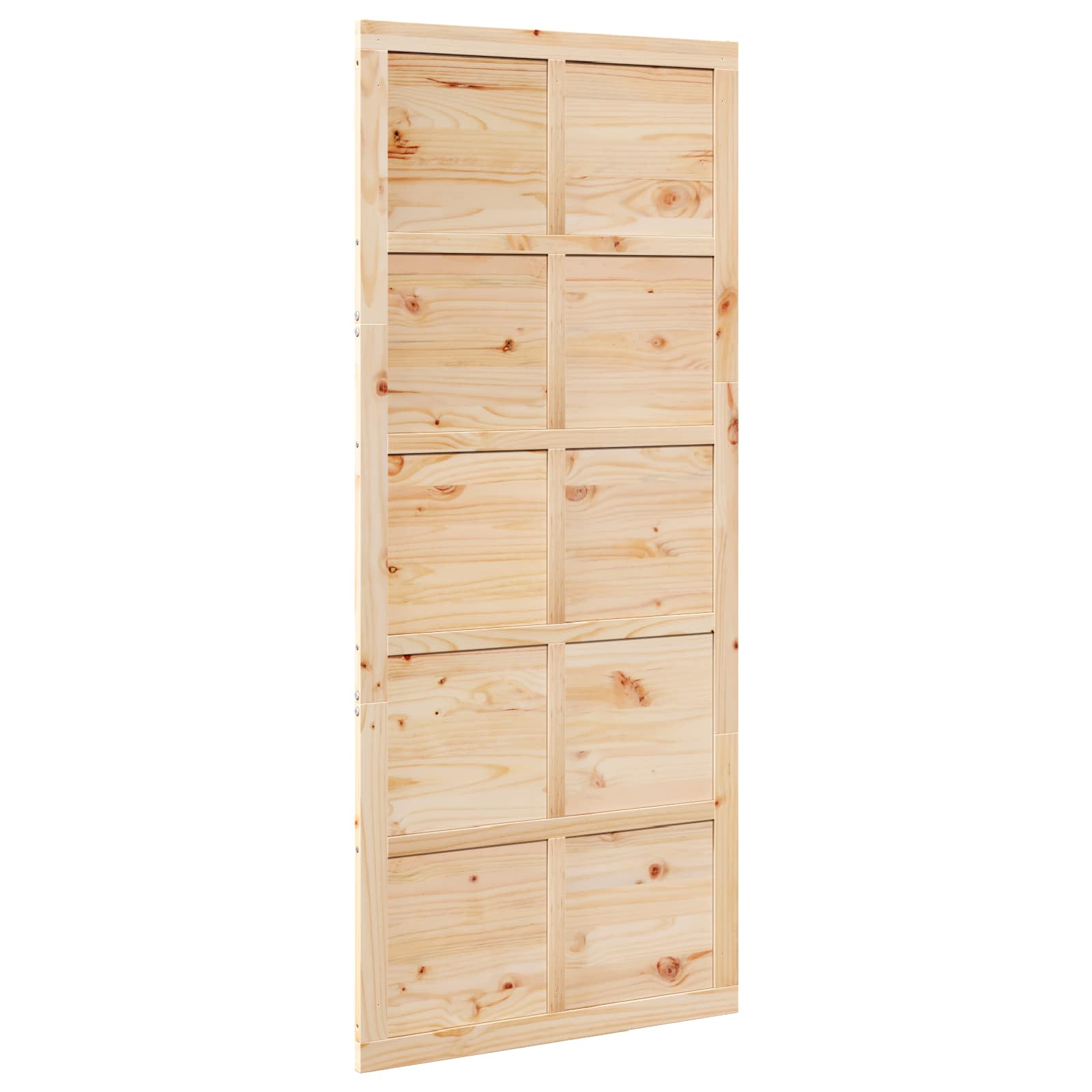 Istállóajtó természetes 100 x 2,5 x 208 cm tömör fenyőfa