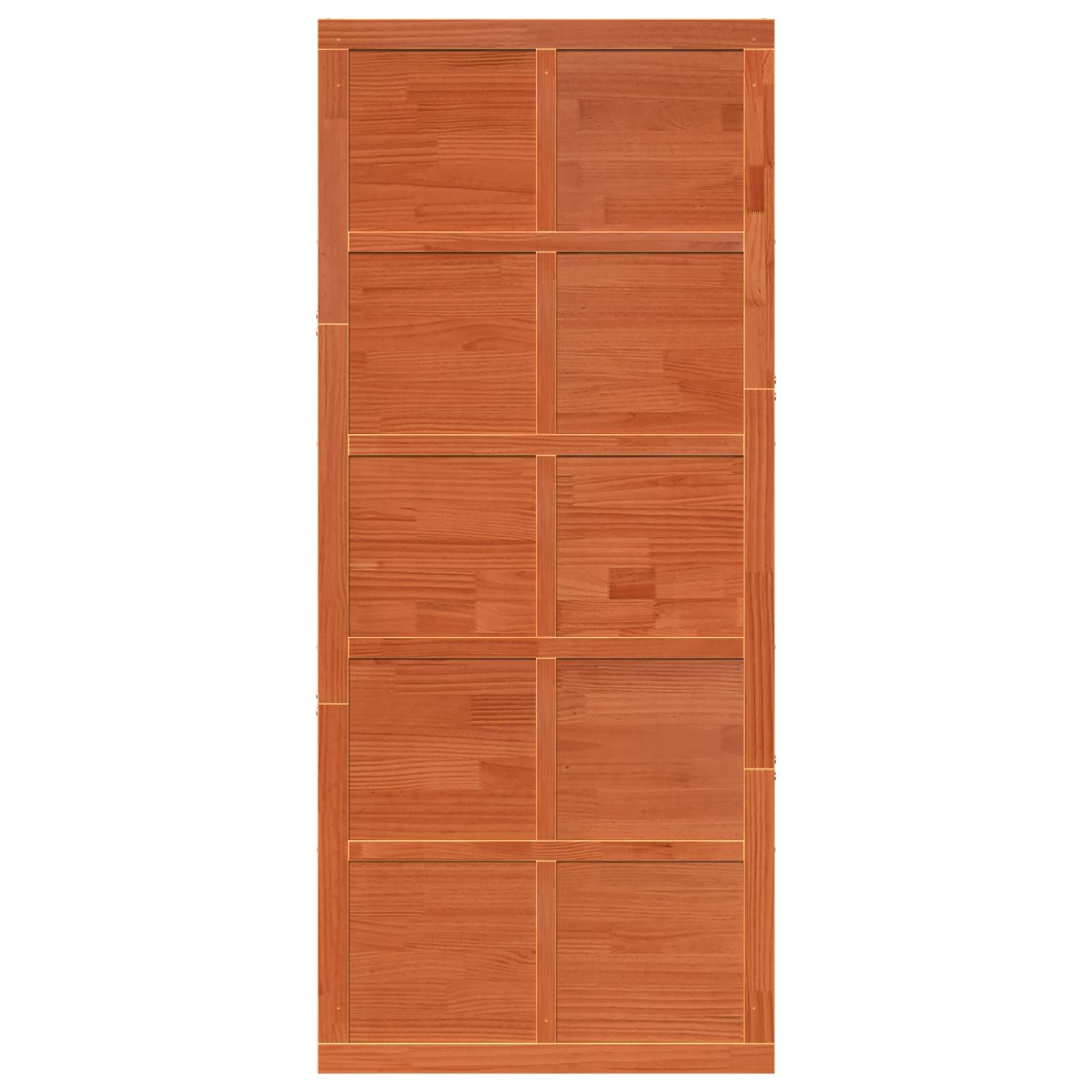 Istállóajtó viaszbarna 90 x 2,5 x 208 cm tömör fenyőfa