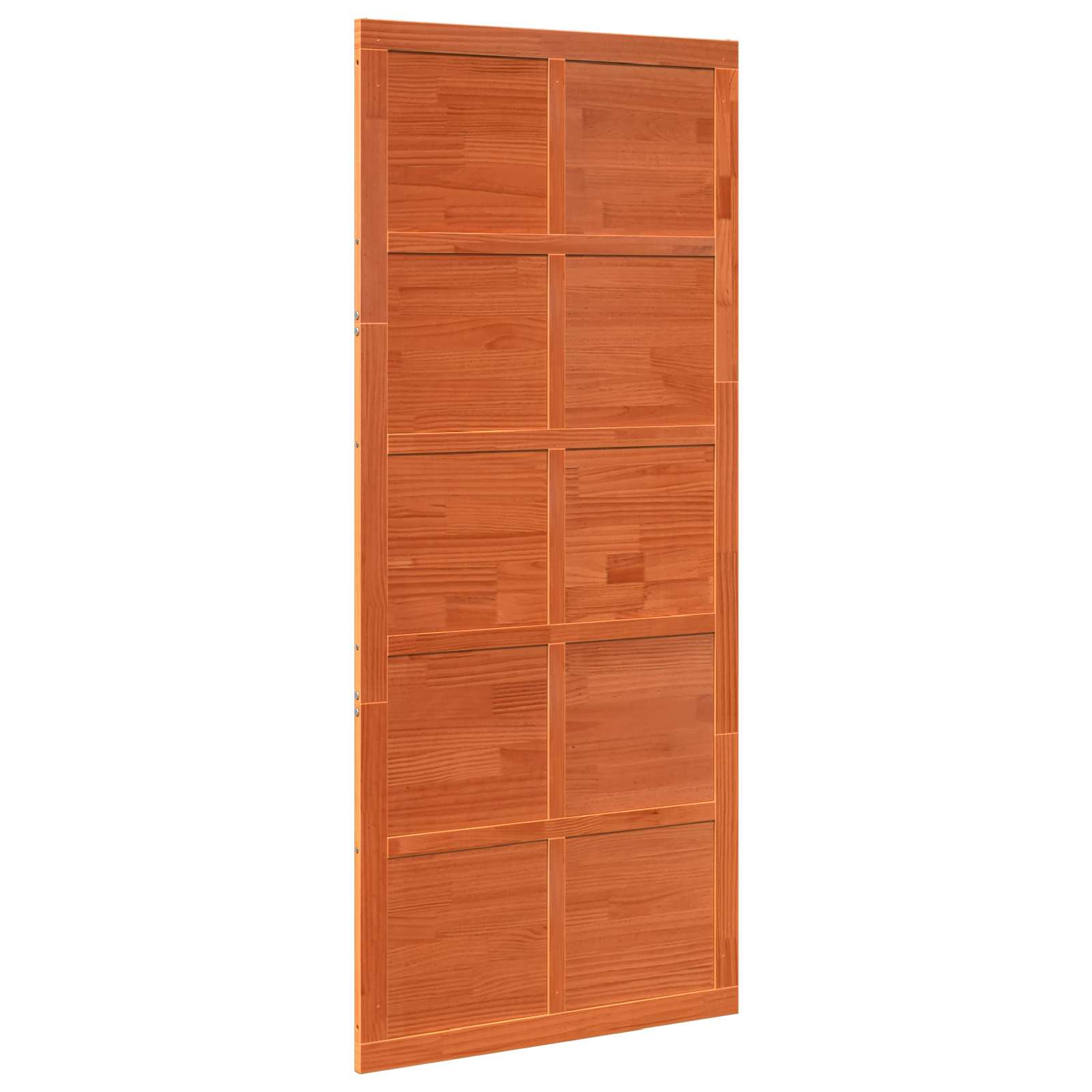 Istállóajtó viaszbarna 80 x 2,5 x 208 cm tömör fenyőfa