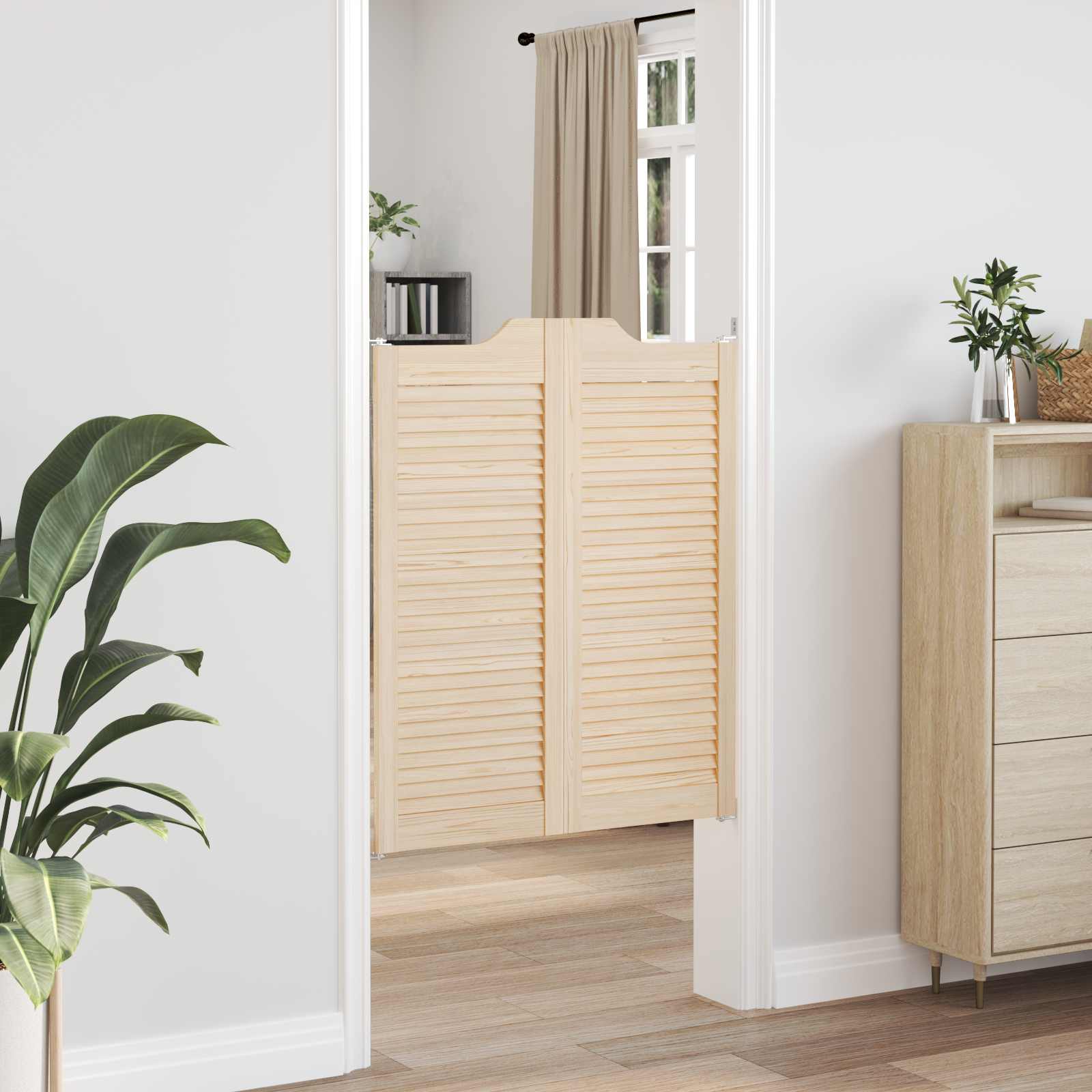 Lengő ajtók természetes 100 x 40 cm tömör fenyőfa