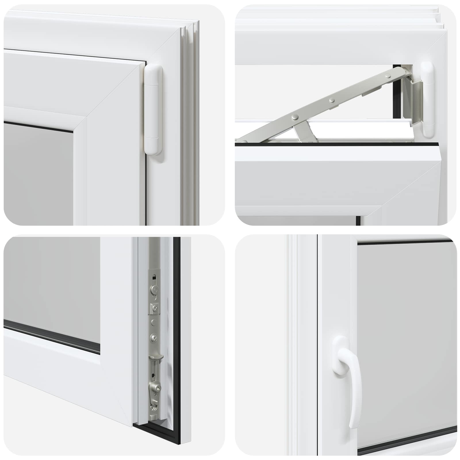 Pinceablak risor fehér 110 x 70 cm pvc és üveg