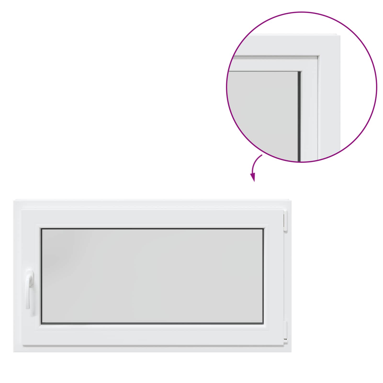 Pinceablak risor fehér 110 x 70 cm pvc és üveg