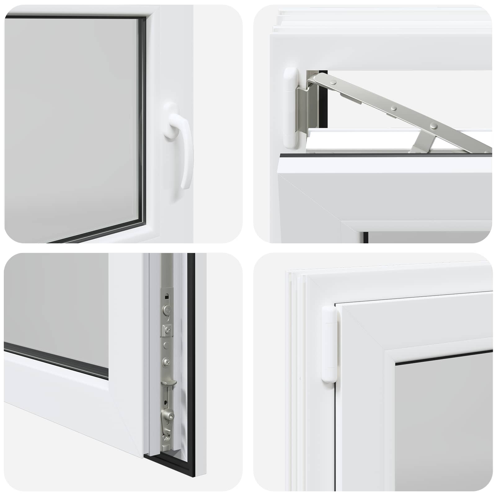 Pinceablak risor fehér 110 x 70 cm pvc és üveg