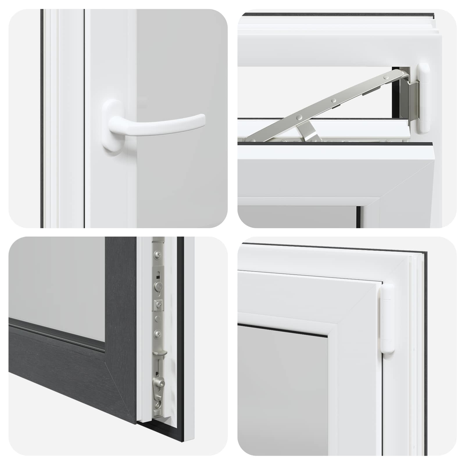 Pinceablak risor antracit 50 x 75 cm pvc és üveg