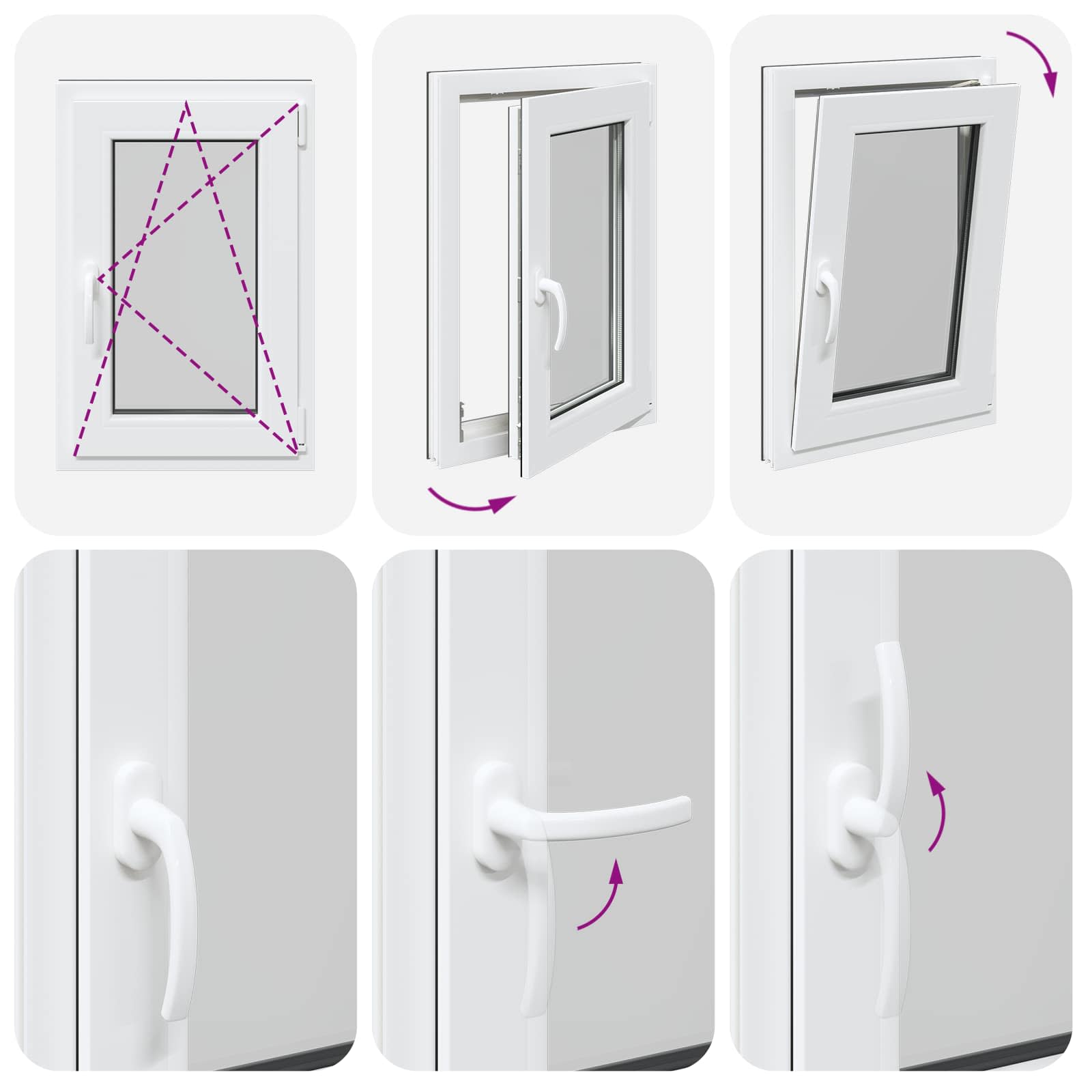 Pinceablak risor antracit 50 x 75 cm pvc és üveg