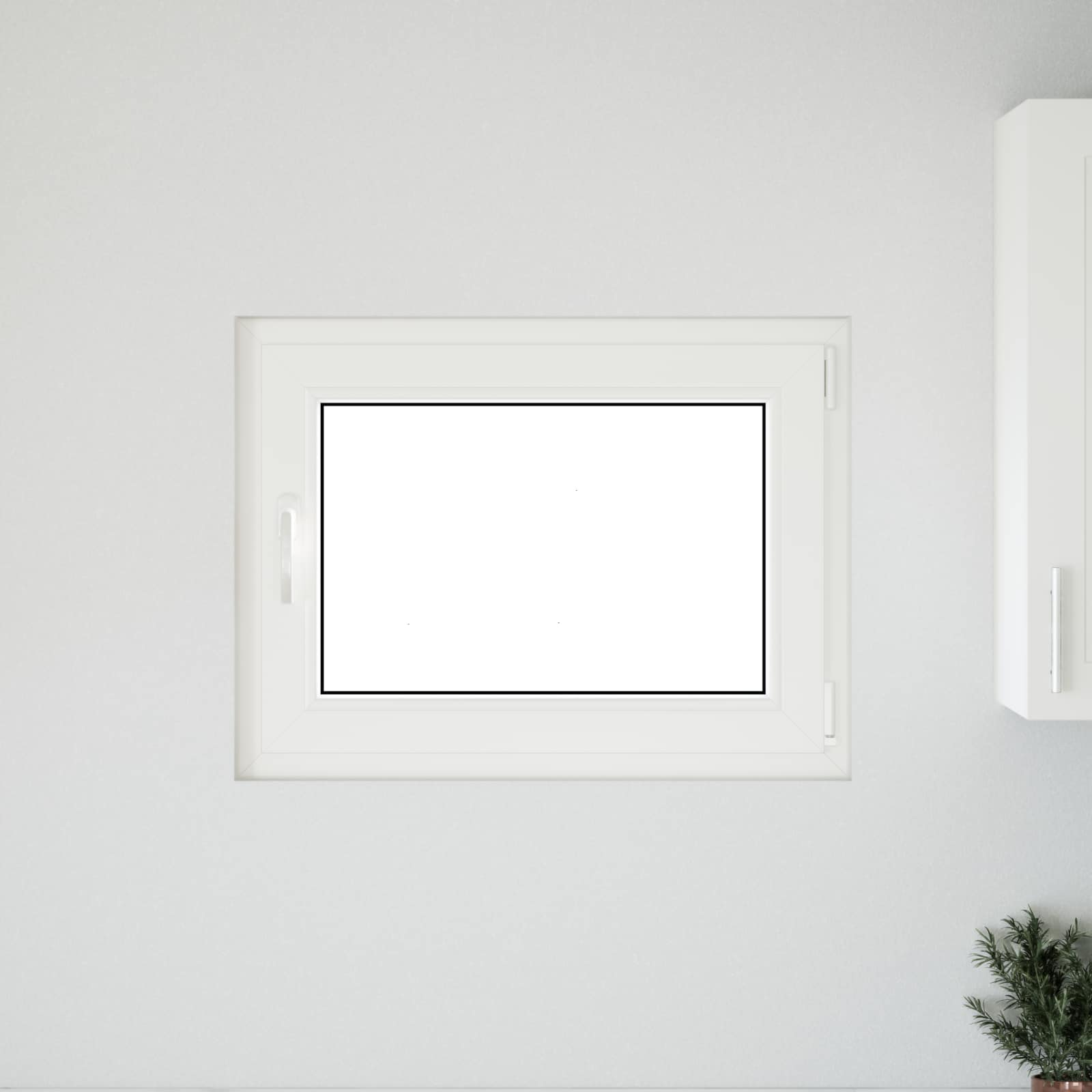 Pinceablak risor antracit 80 x 50 cm pvc és üveg