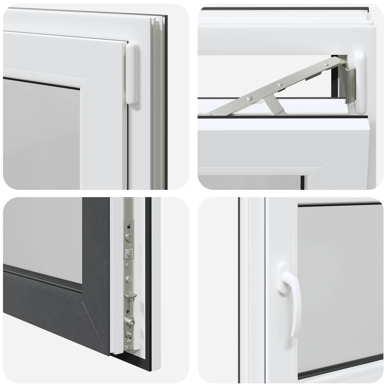 Pinceablak risor antracit 80 x 60 cm pvc és üveg