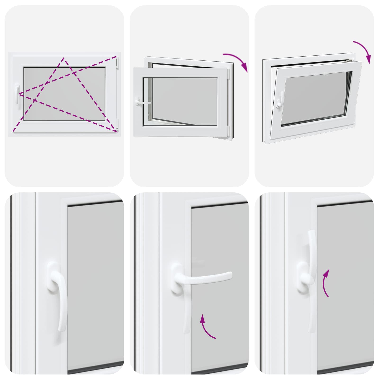 Pinceablak risor antracit 80 x 60 cm pvc és üveg