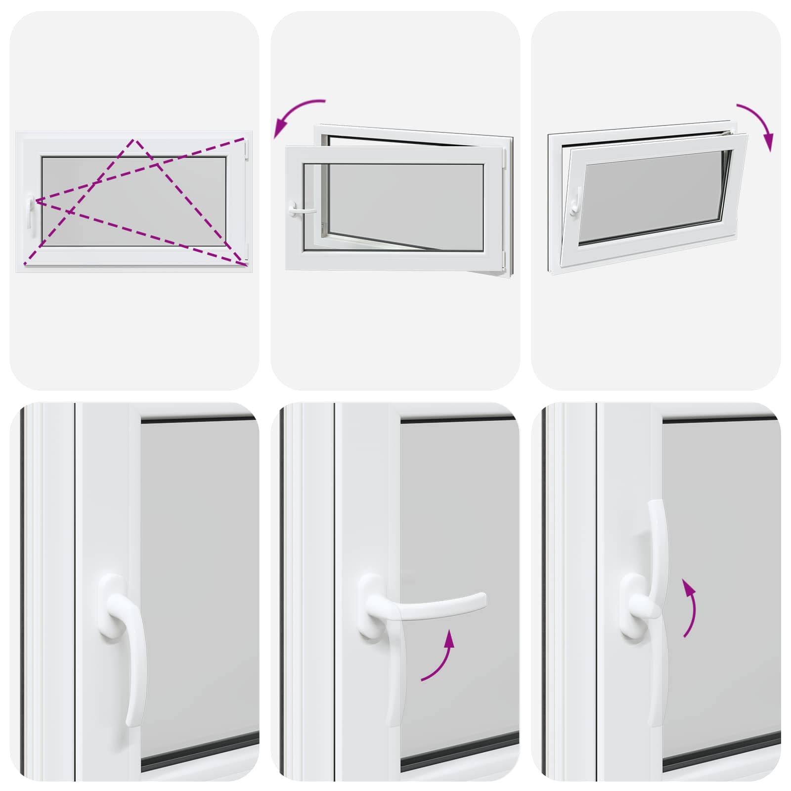 Pinceablak risor antracit 100 x 70 cm pvc és üveg