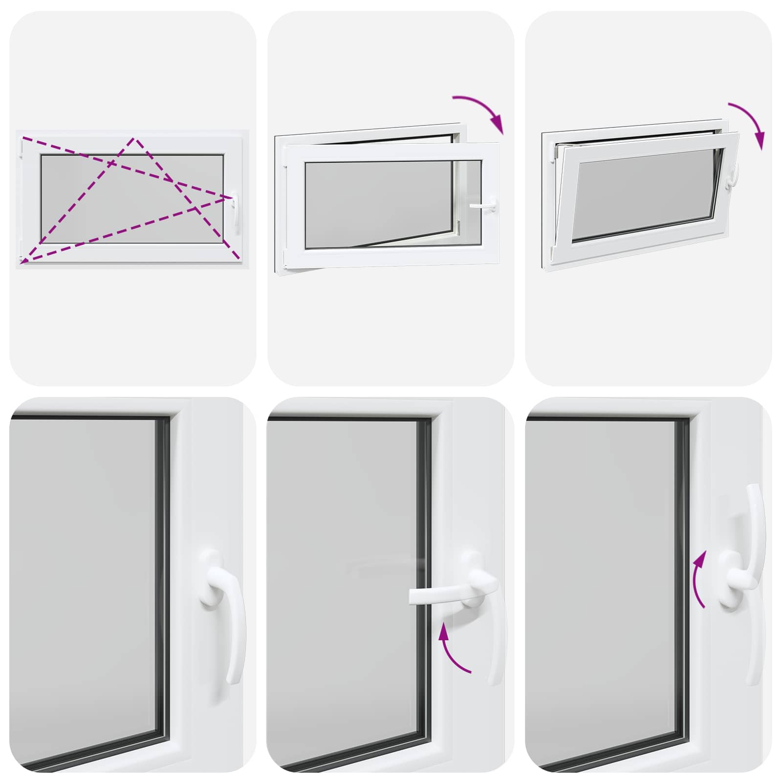 Pinceablak risor antracit 100 x 70 cm pvc és üveg