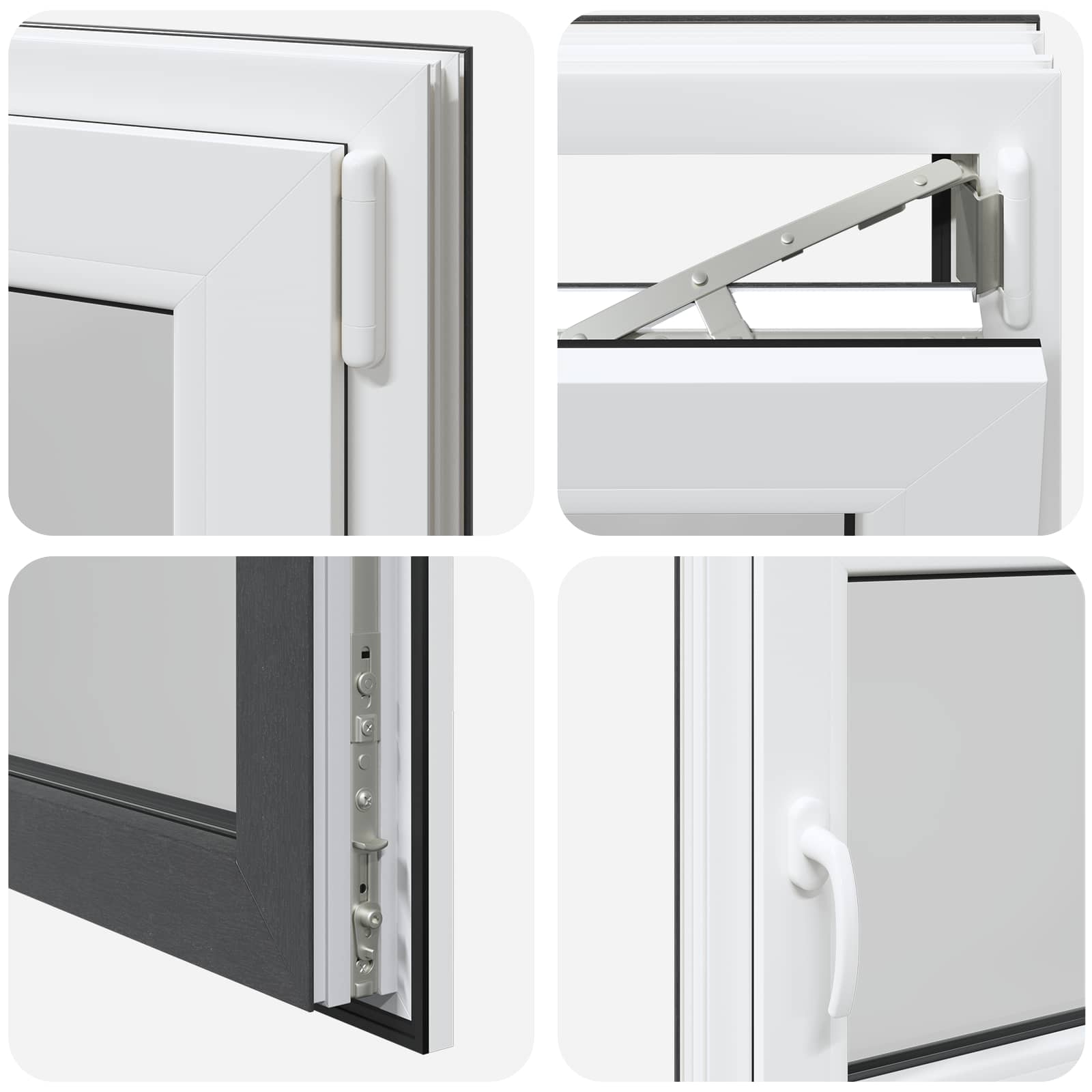 Pinceablak risor antracit 110 x 50 cm pvc és üveg