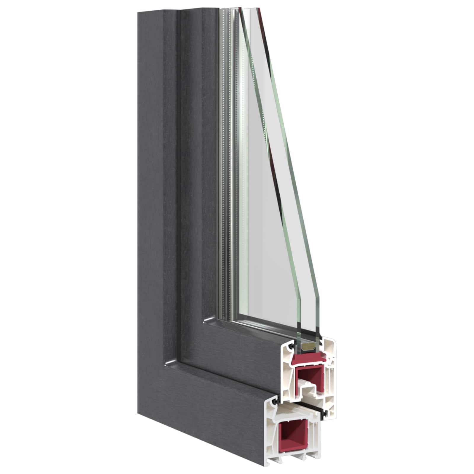 Pinceablak risor antracit 110 x 50 cm pvc és üveg